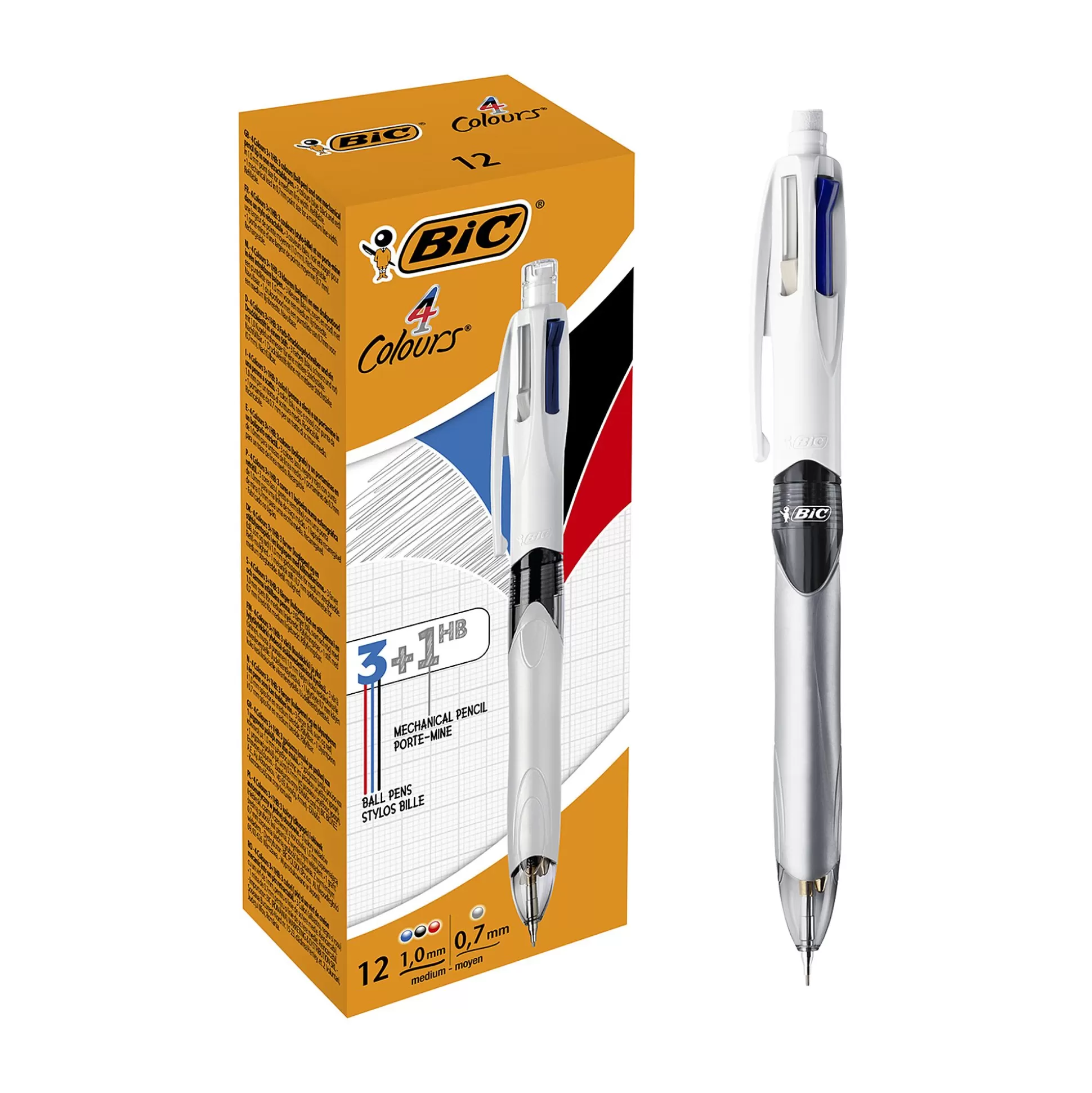 BIC Pennen & Vullingen-4 Kleuren 3+1Hb