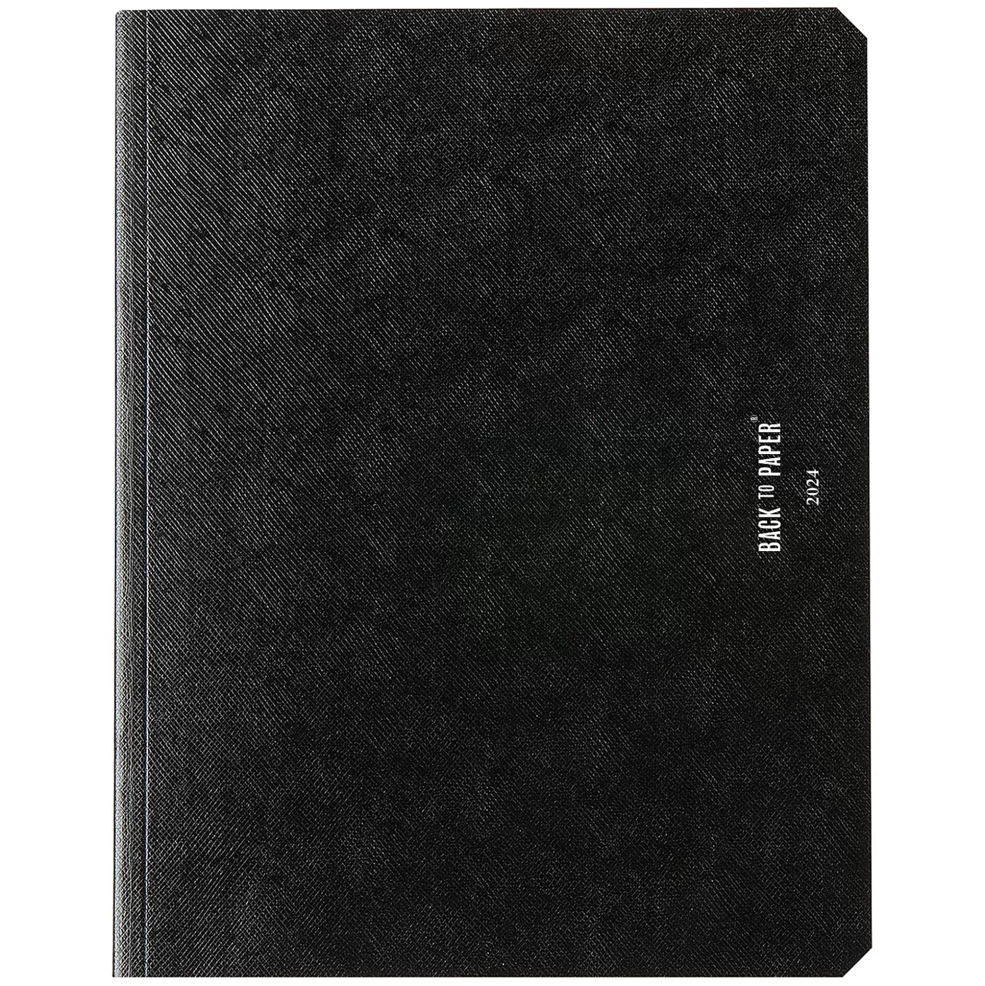 BREPOLS Agenda's-Agenda 14,8X21Cm 1 Week Op 2 Pagina's 4 Talen Back To Paper Weekly Notebook Zwart