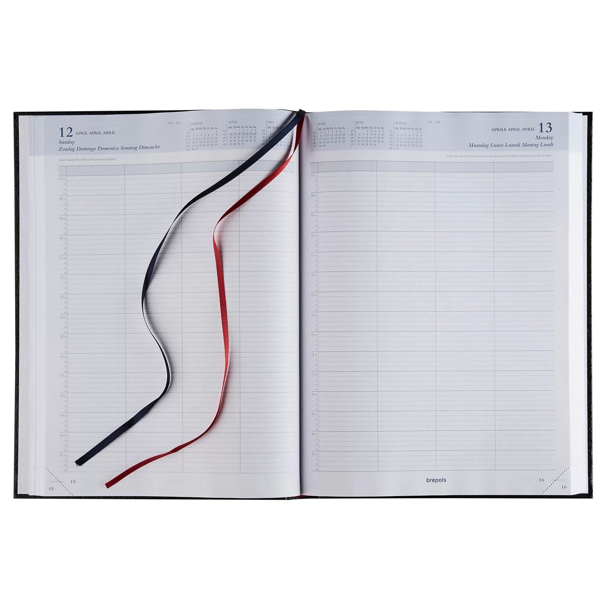 BREPOLS Agenda's-Agenda 21X29Cm 1 Dag Per Pagina 6 Talen Bremax 1 Santex Bordeaux