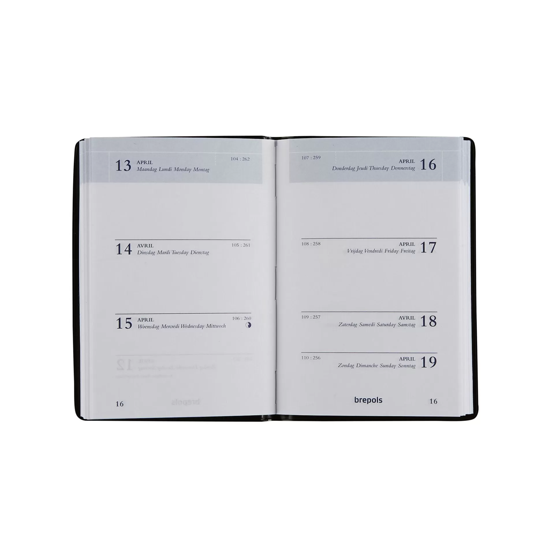 BREPOLS Agenda's-Agenda 7,1X10,2Cm 1 Week Op 2 Pagina's 4 Talen Armada Seta Bordeaux