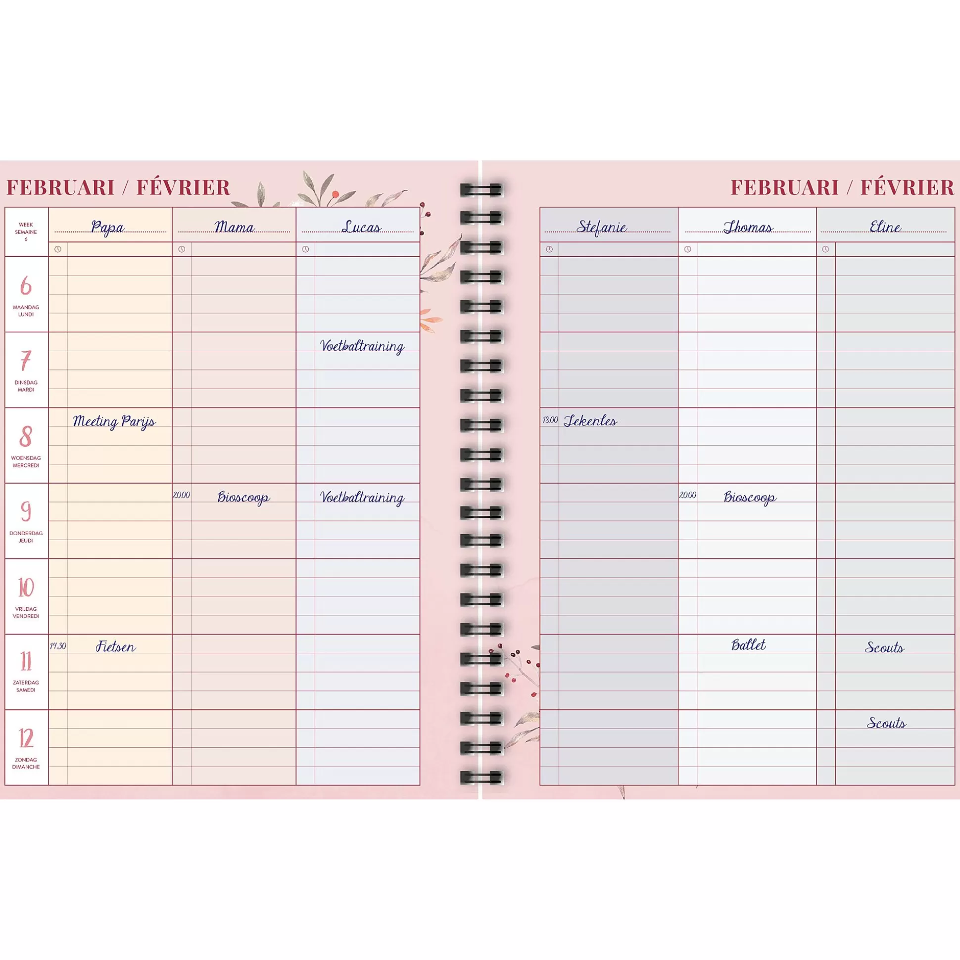 BREPOLS Agenda's-Agenda Familieplanner Nl 16,5X21,5Cm 1 Week Op 2 Pagina's