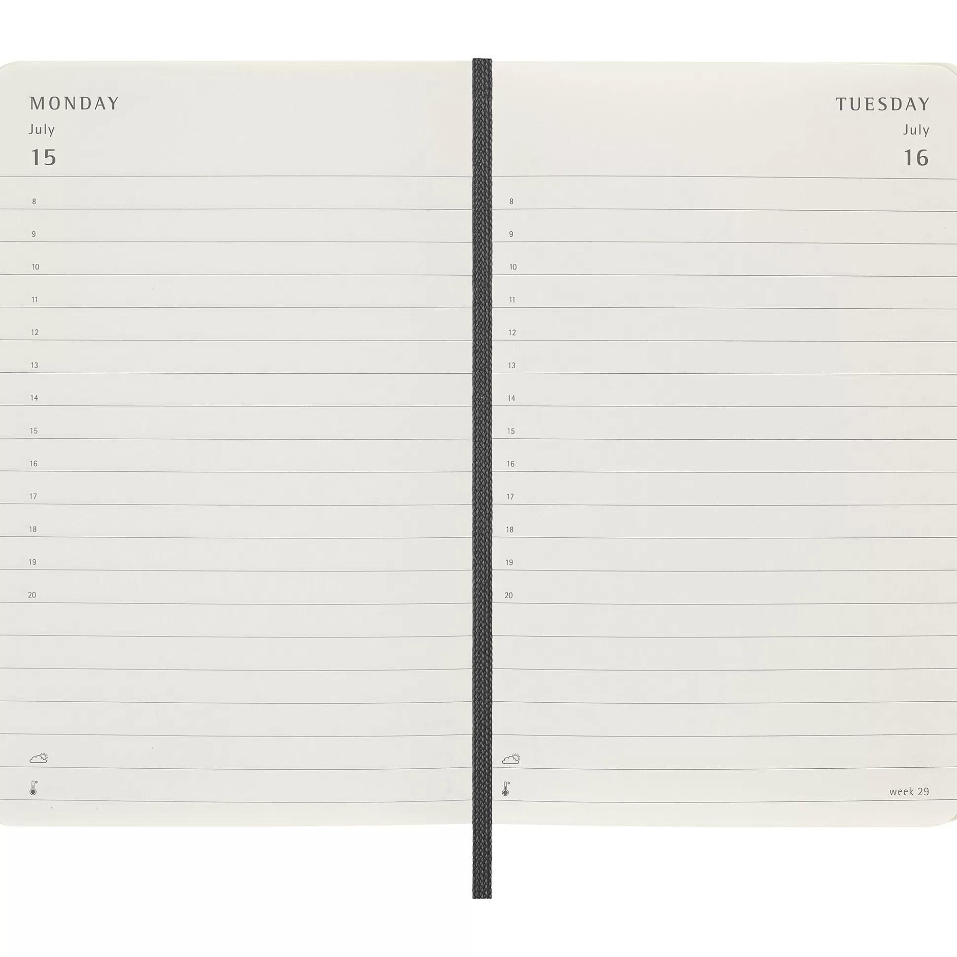 MOLESKINE Agenda's-Agenda P 14X9Cm 1 Dag Per Pagina Soft Cover Zwart