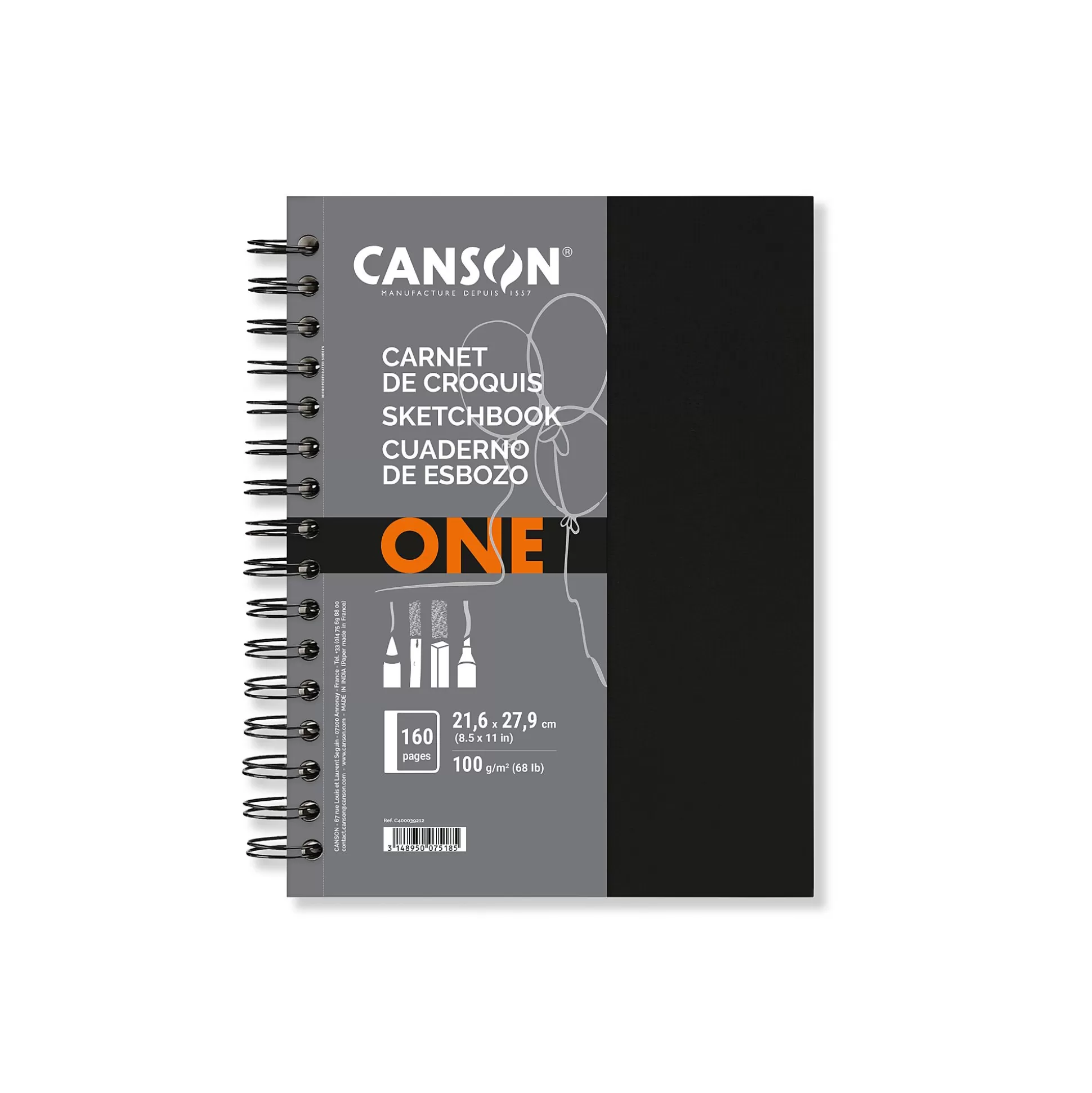 CANSON Tekenpapier-Art Book One 80 Vellen 21,6X27,9Cm 100G/M Spiraal