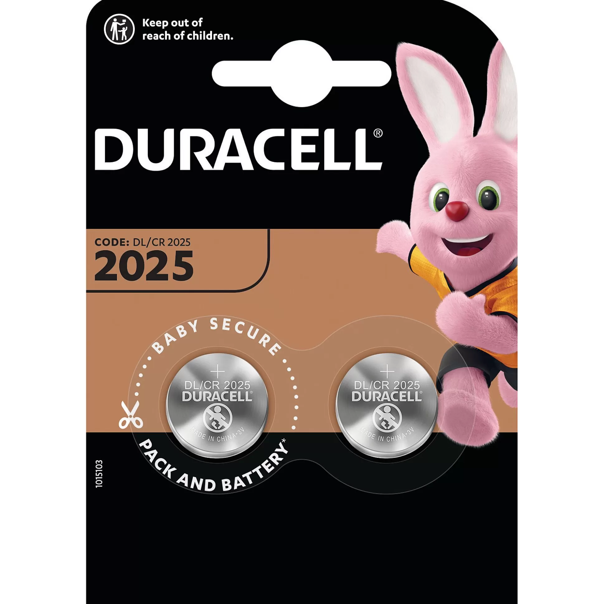 DURACELL Batterijen-Batterijen Lithium Cr2025 2 Stuks