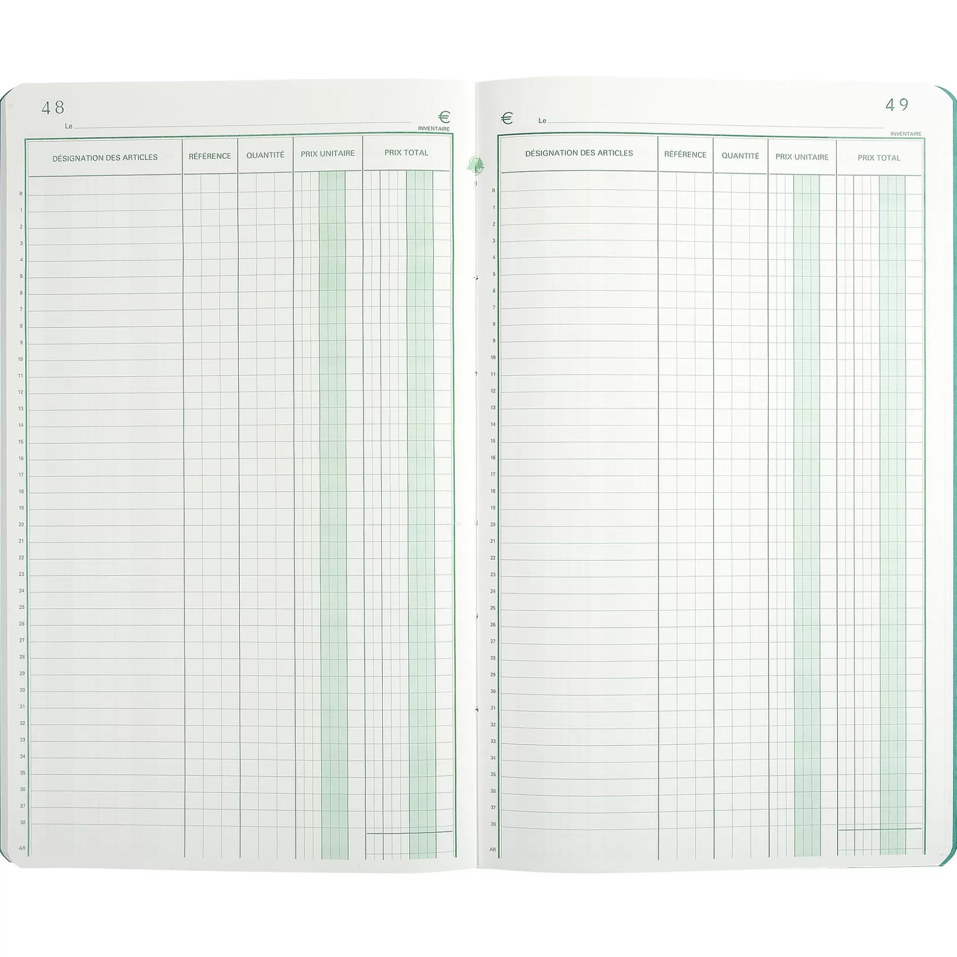 EXACOMPTA Speciaal Papier & Schrijfboeken-Boekhoudingsregister Inventarisboek Fr Met Identificatieblad 80 Bladen