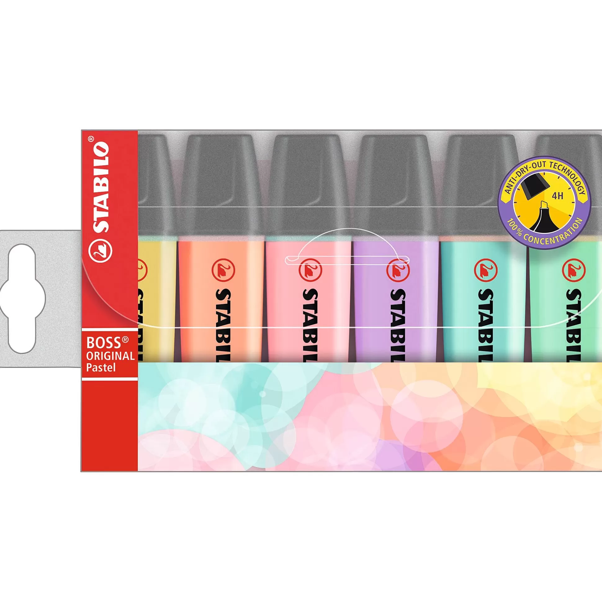 STABILO Stiften-Boss Original Markeerstift Pastel Wallet 6 Stuks
