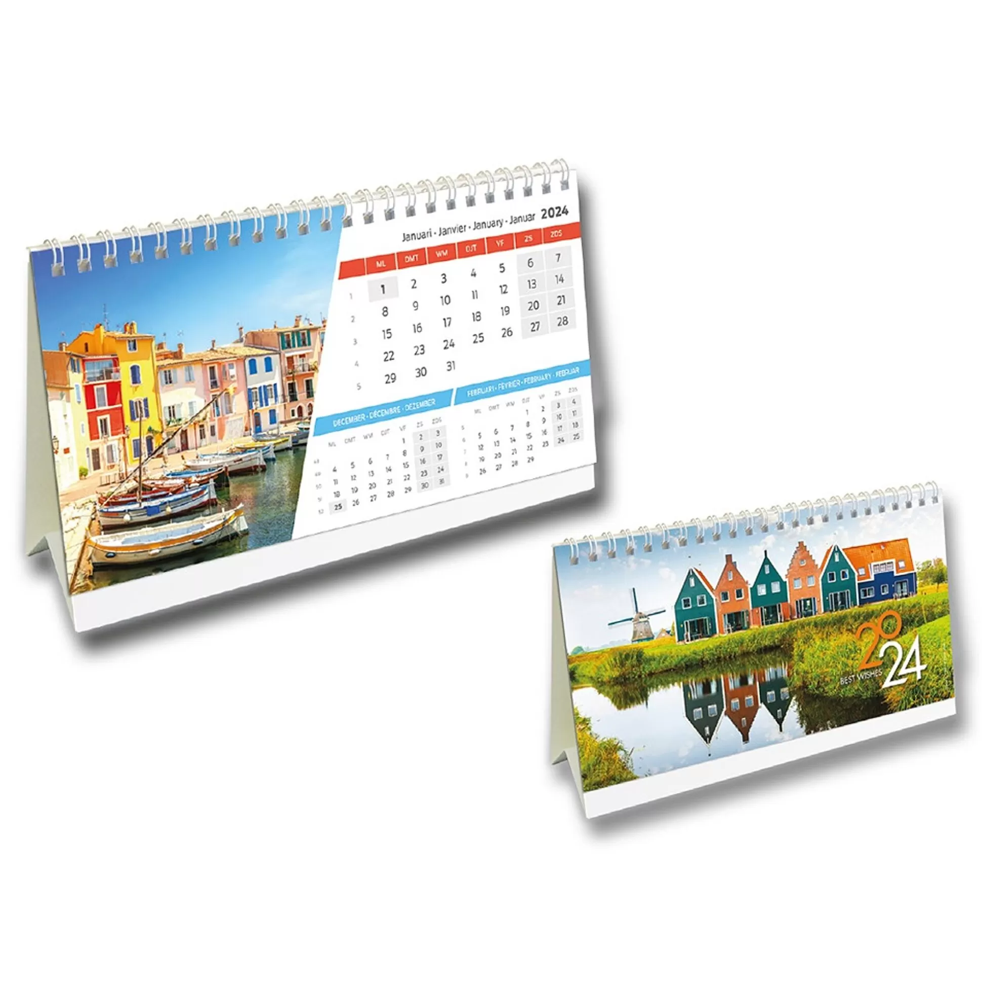 * Kalenders-Bureaukalender 16X21Cm 3-Maand Foto's