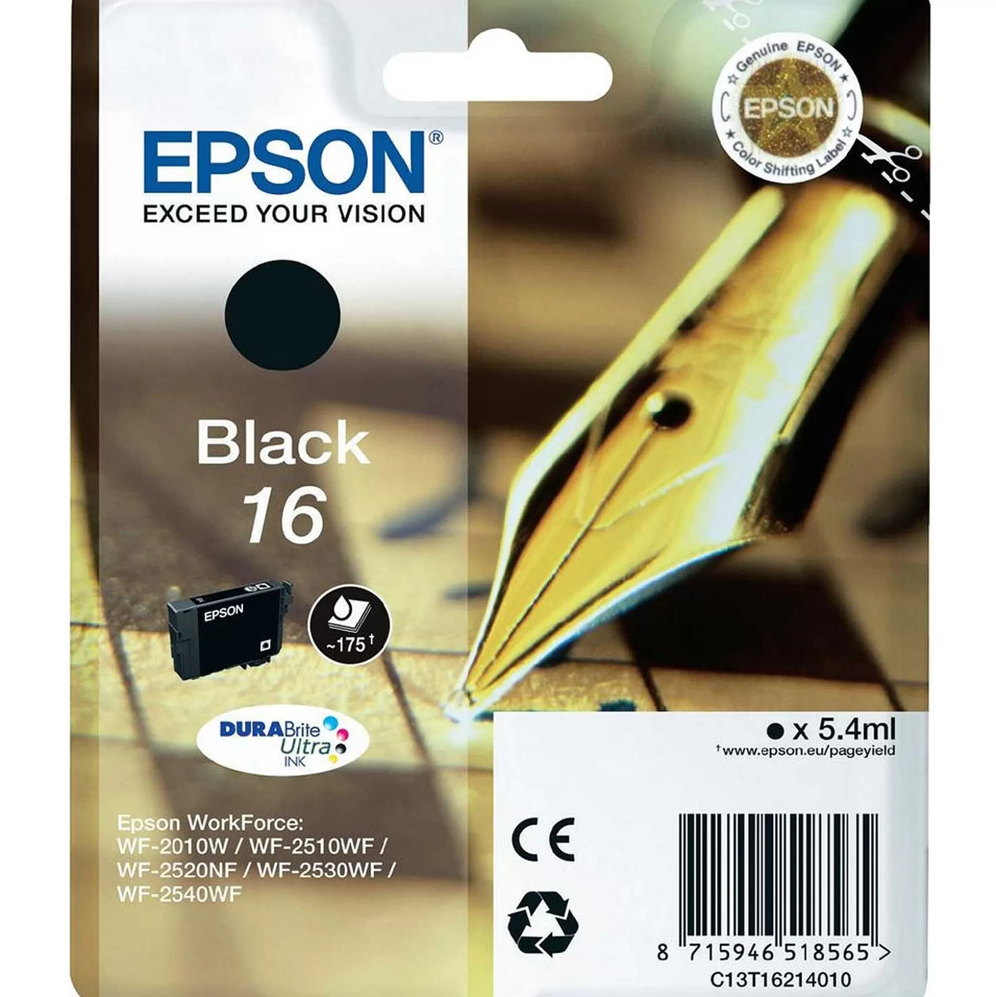 EPSON Inktpatronen-Cartridge 16 Zwart