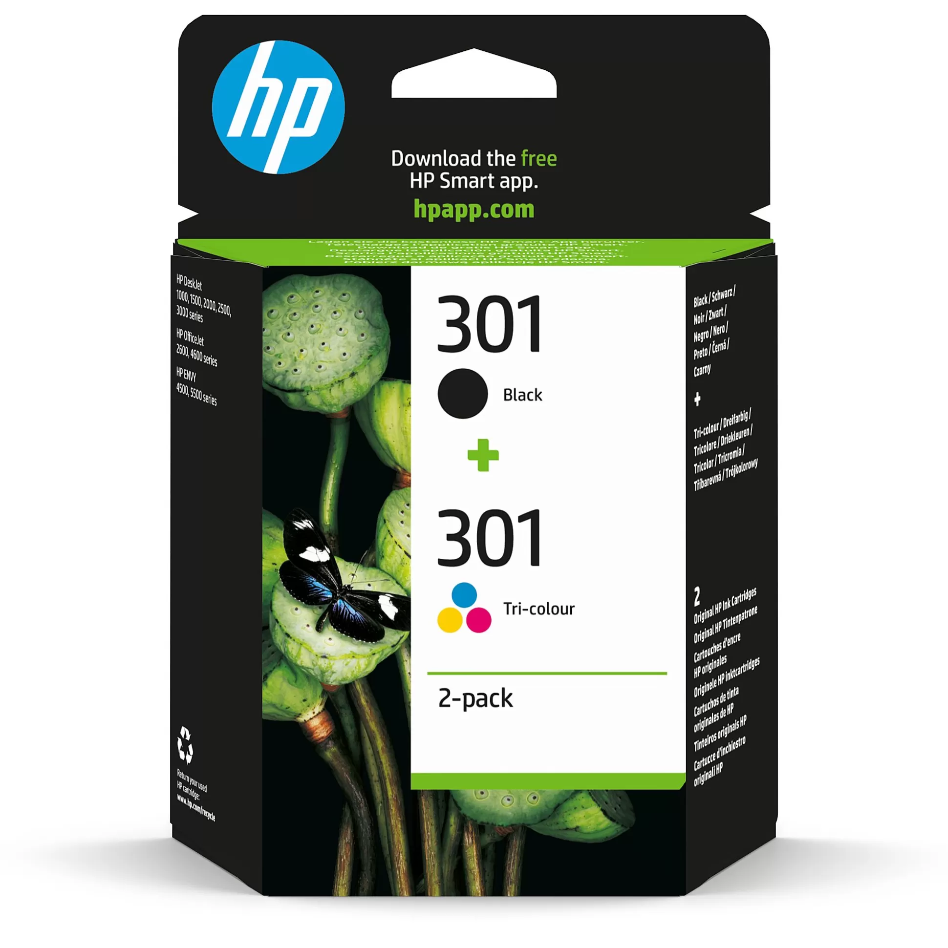 HP Inktpatronen-Cartridge 301 Zwart + Tricolor