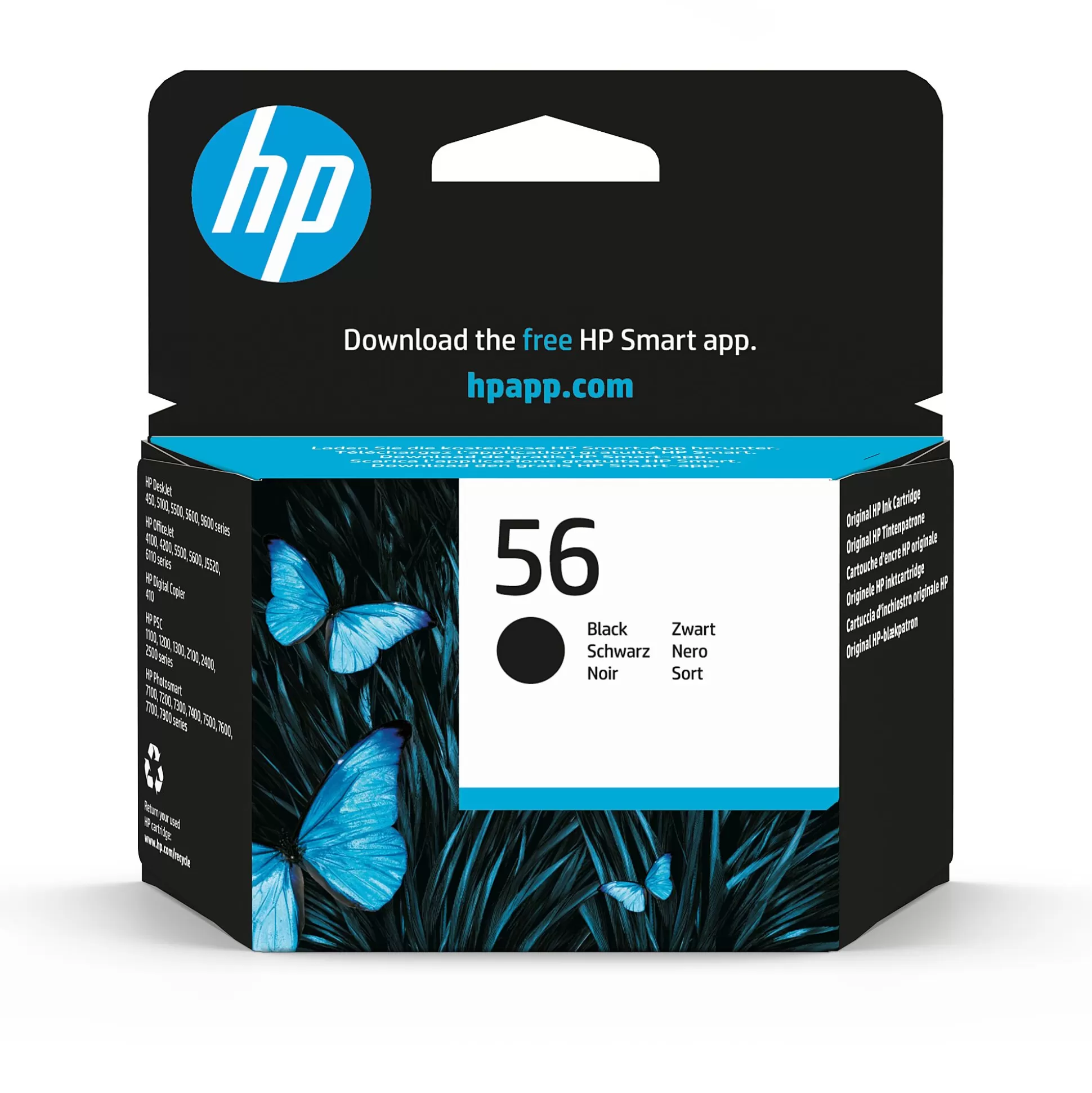 HP Inktpatronen-Cartridge 56 Zwart