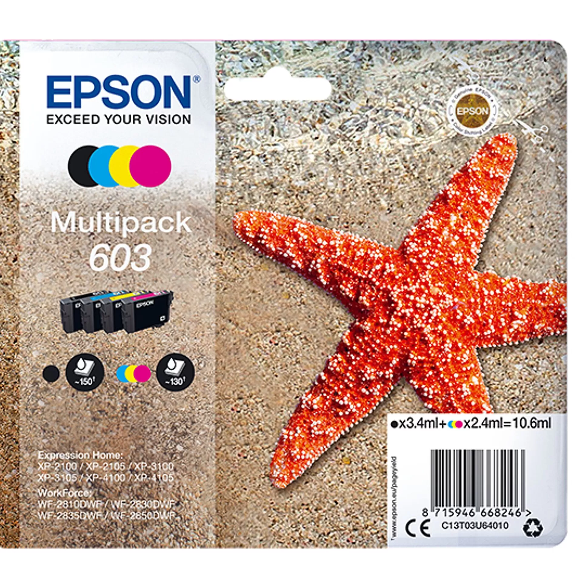 EPSON Inktpatronen-Cartridge 603 Zwart + Tricolor