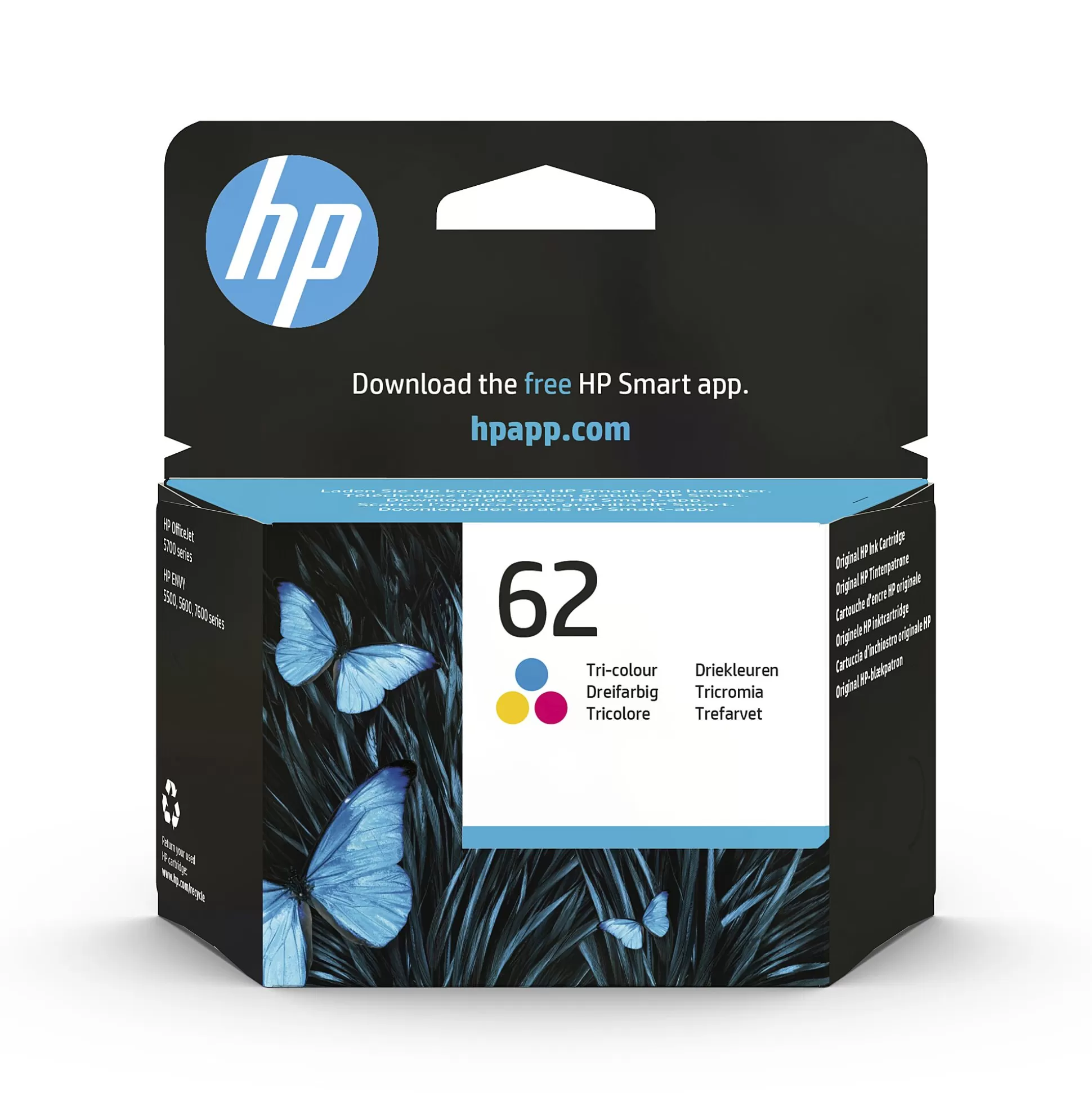 HP Inktpatronen-Cartridge 62 Tricolor