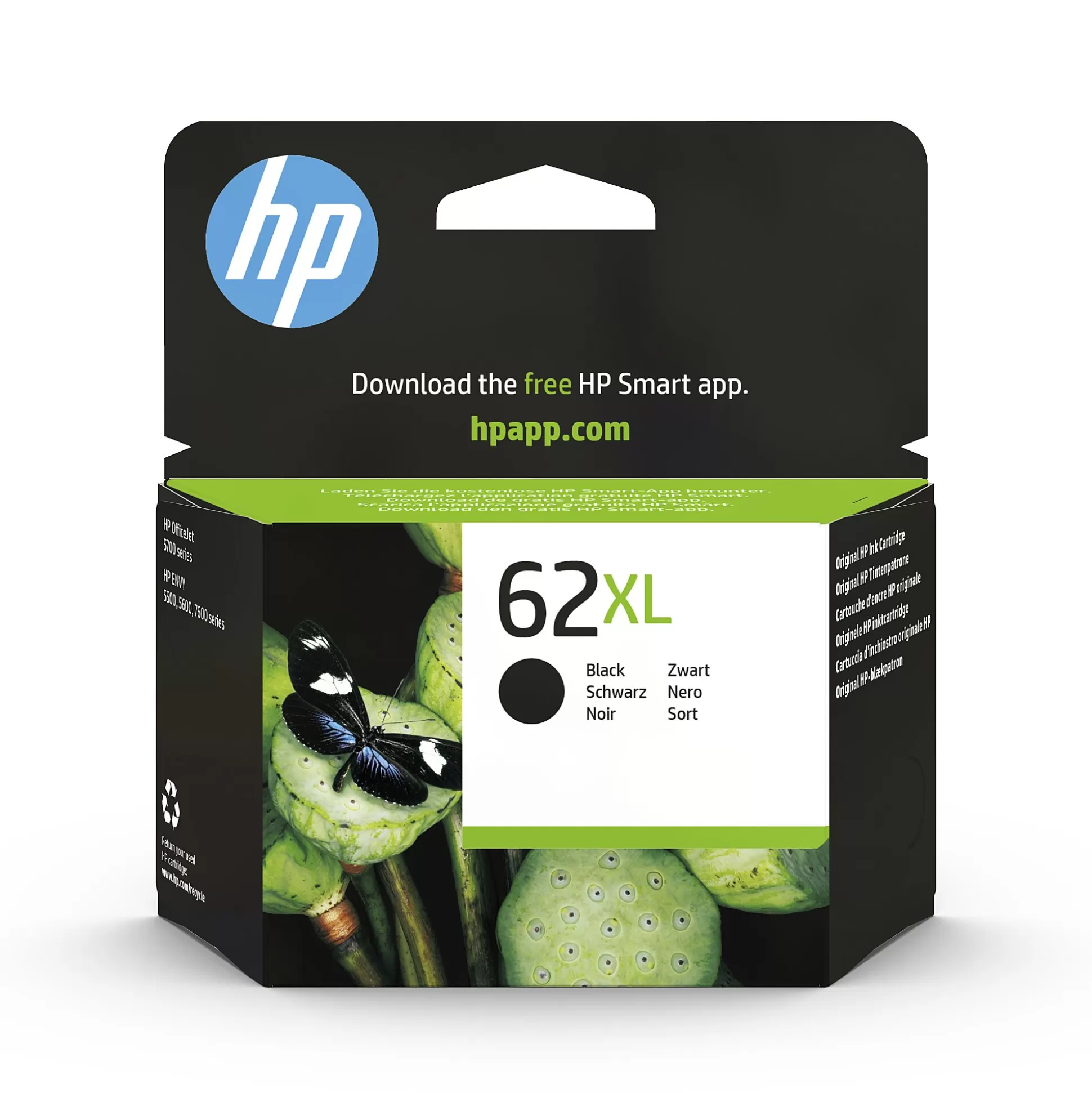 HP Inktpatronen-Cartridge 62Xl Zwart