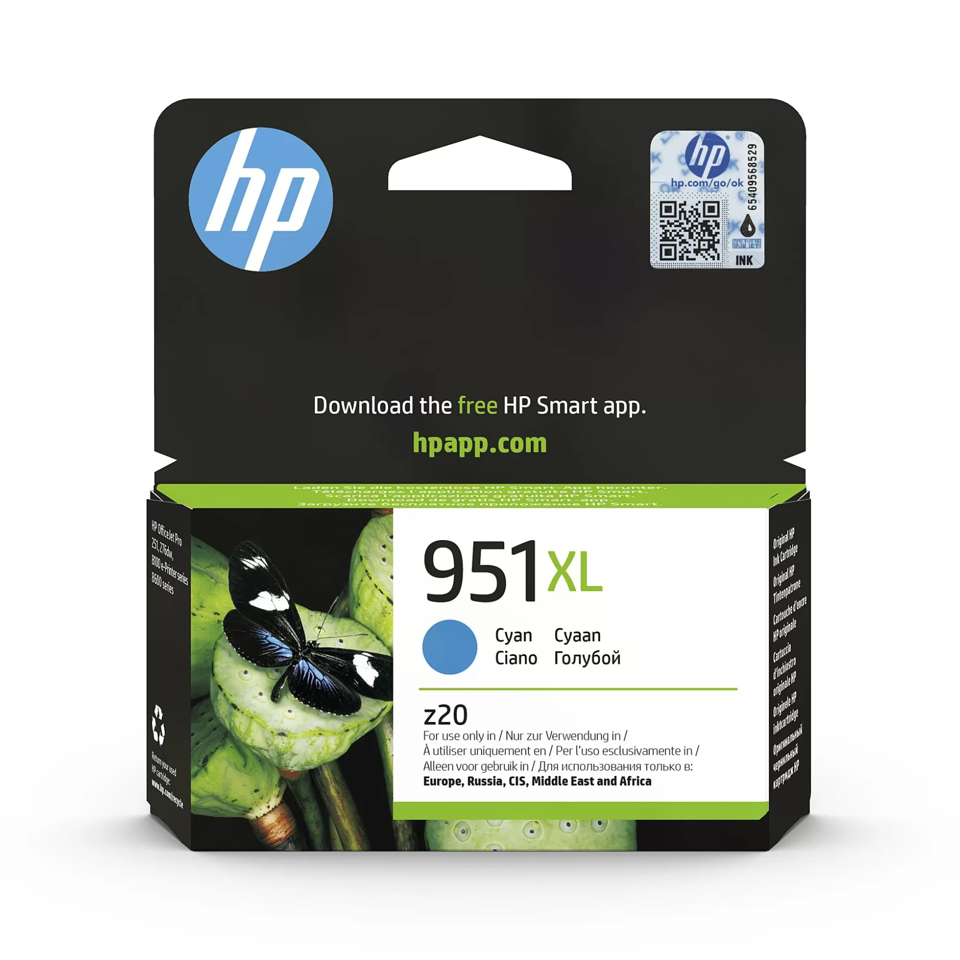 HP Inktpatronen-Cartridge 951Xl Cyaan