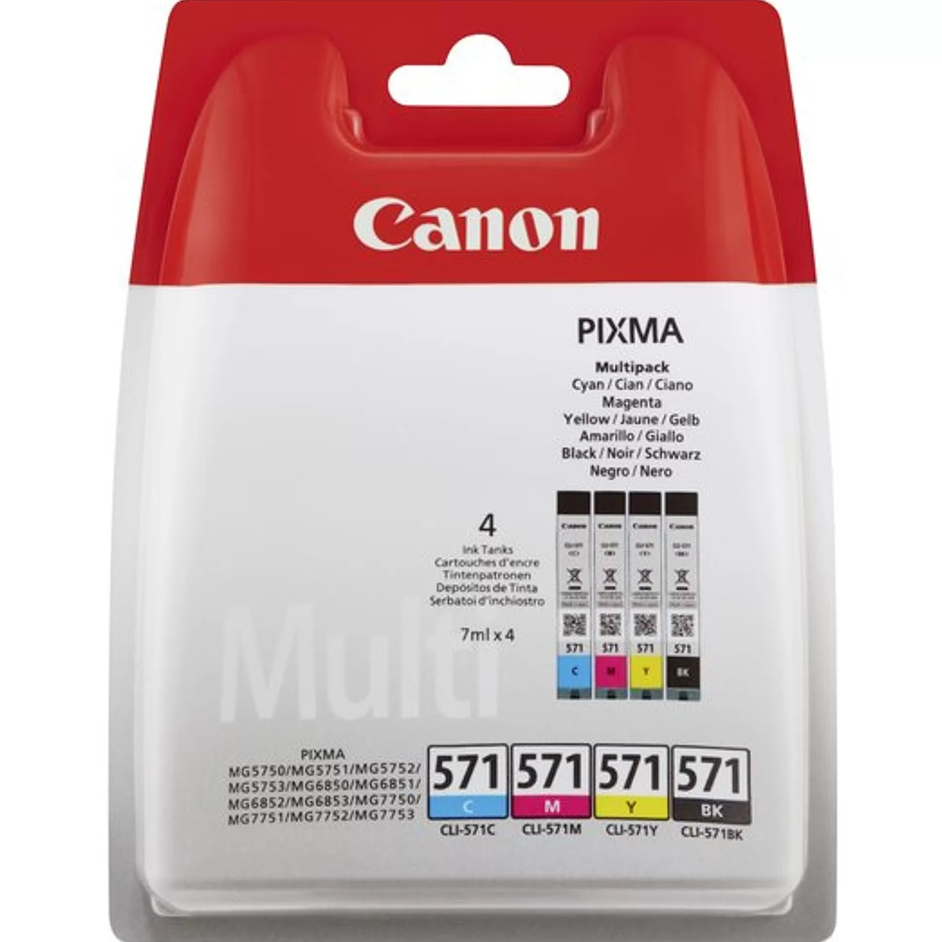 CANON Inktpatronen-Cartridge Cli-571 Zwart + Tricolor Multipack