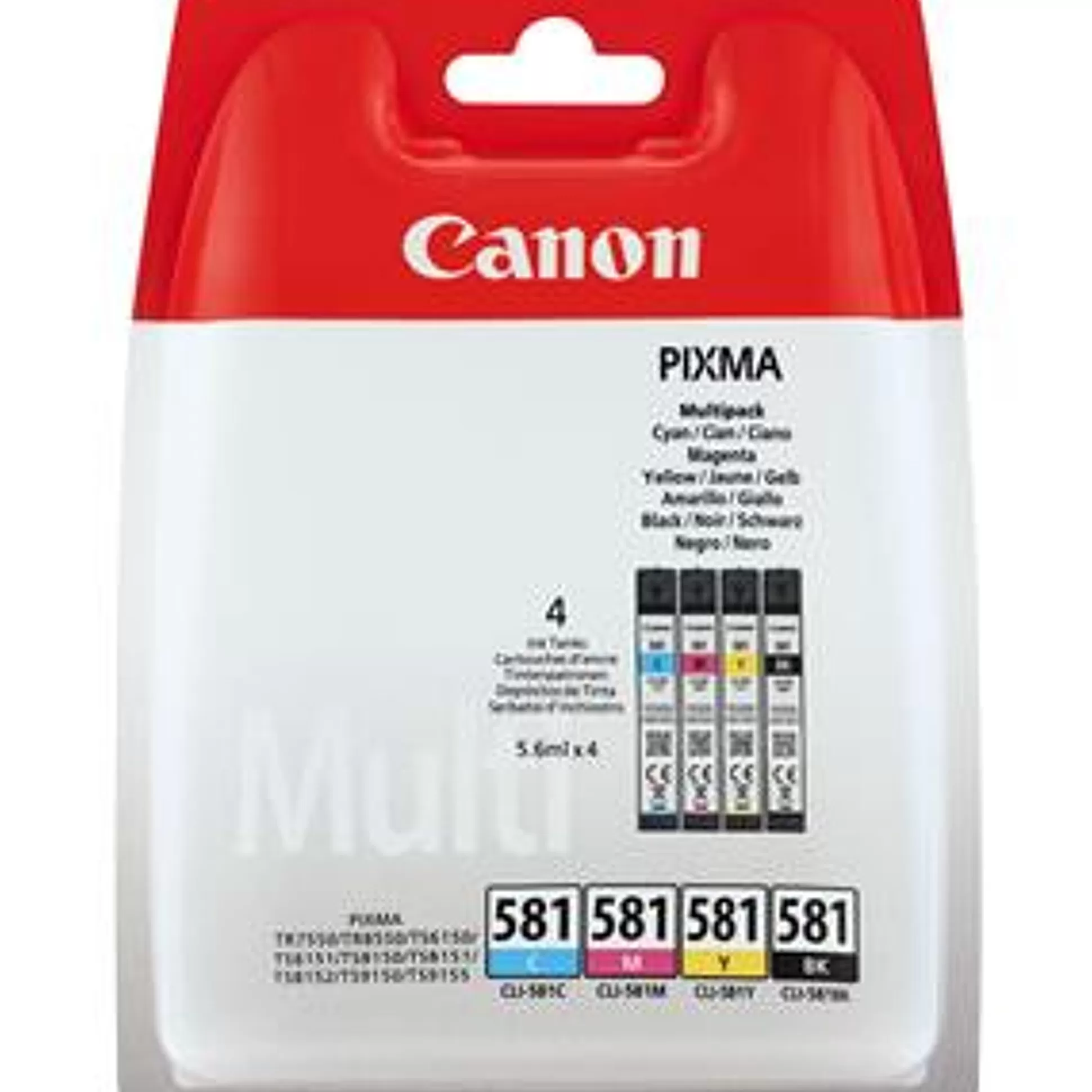 CANON Inktpatronen-Cartridge Cli-581 Zwart + Tricolor Multipack
