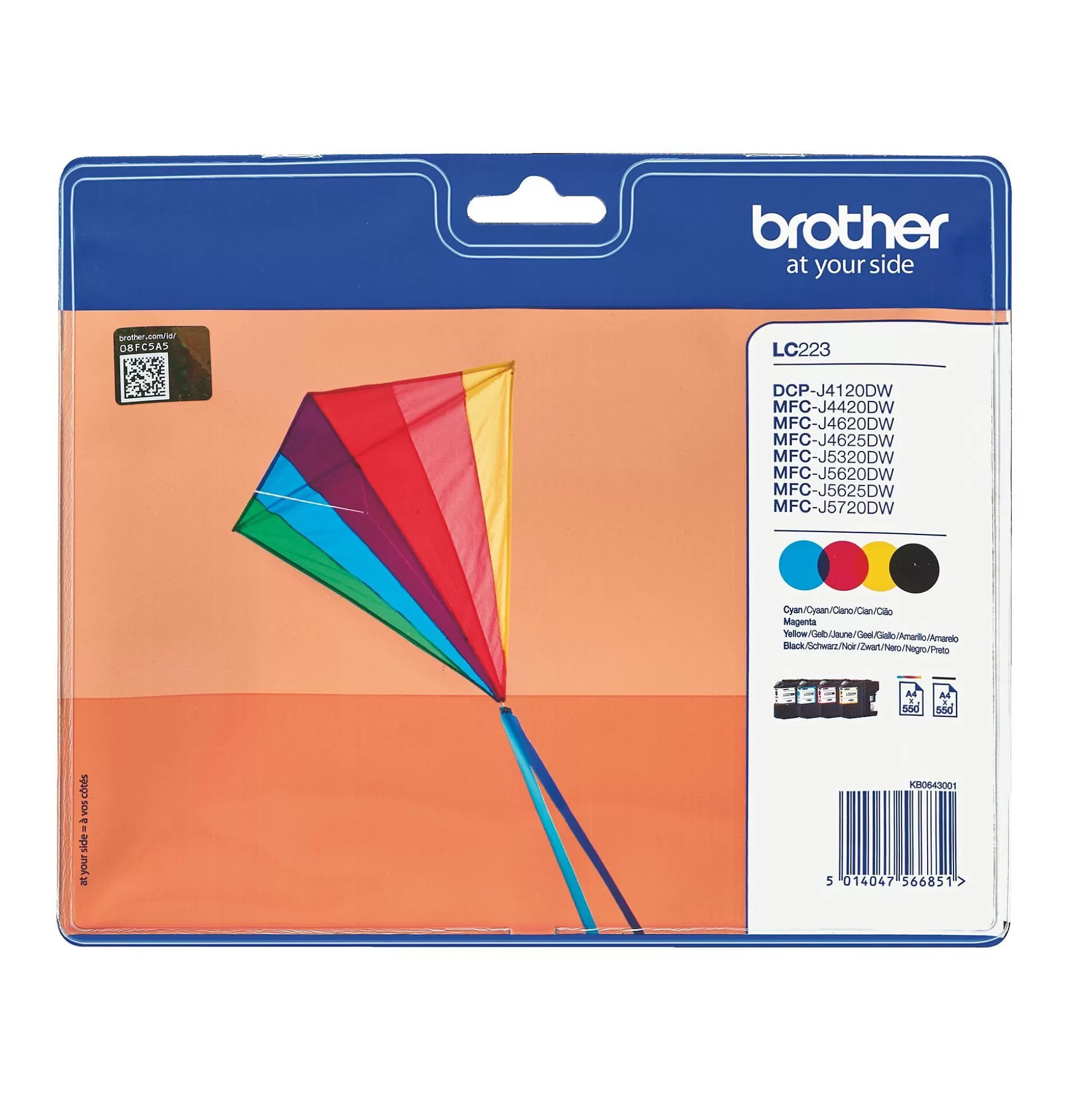 BROTHER Inktpatronen-Cartridge Lc-223 Zwart + Tricolor