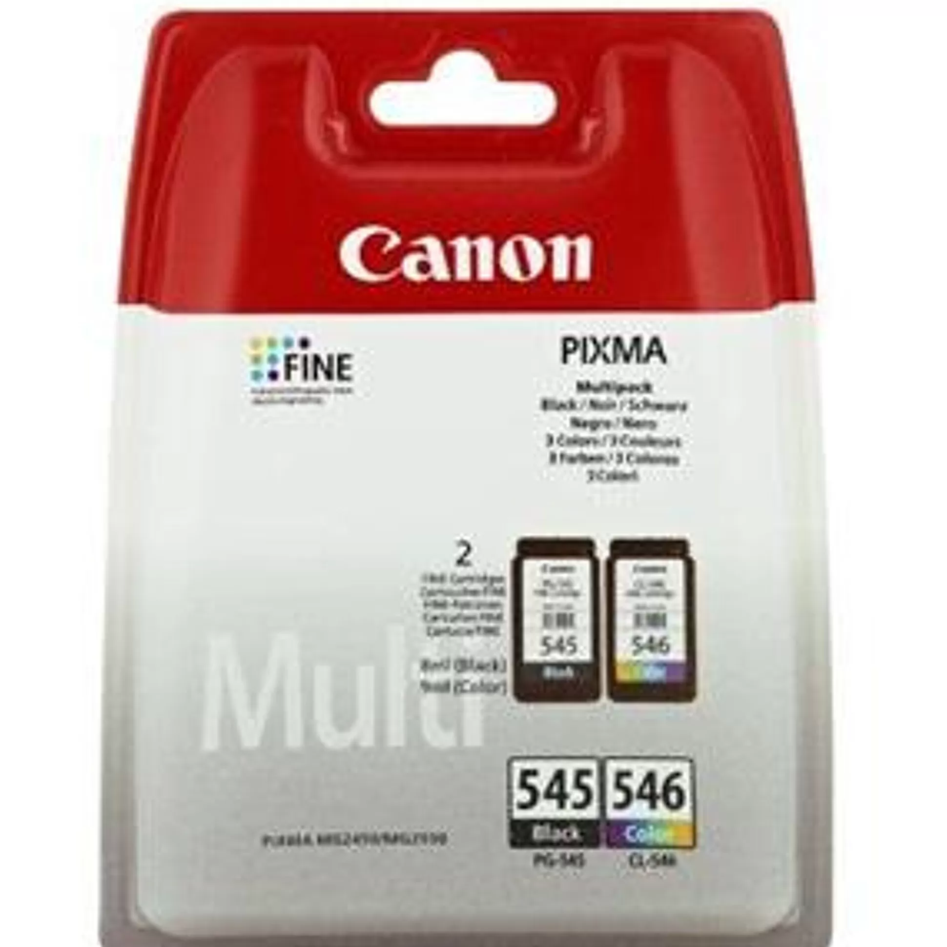 CANON Inktpatronen-Cartridge Pg-545/Cl-546 Zwart + Tricolor Multipack