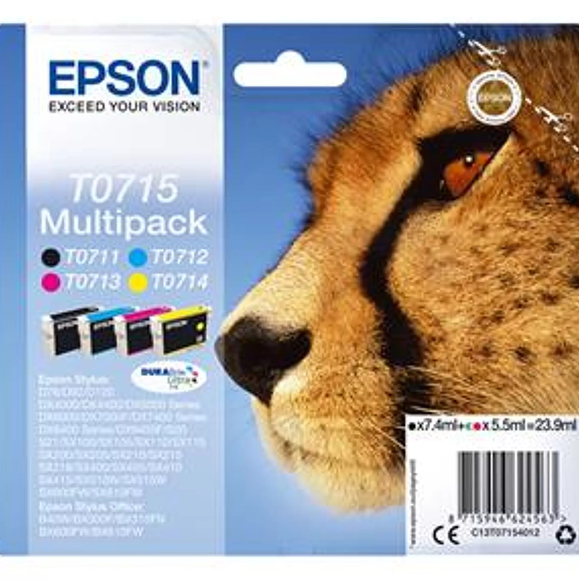 EPSON Inktpatronen-Cartridge T0715 Zwart + Tricolor