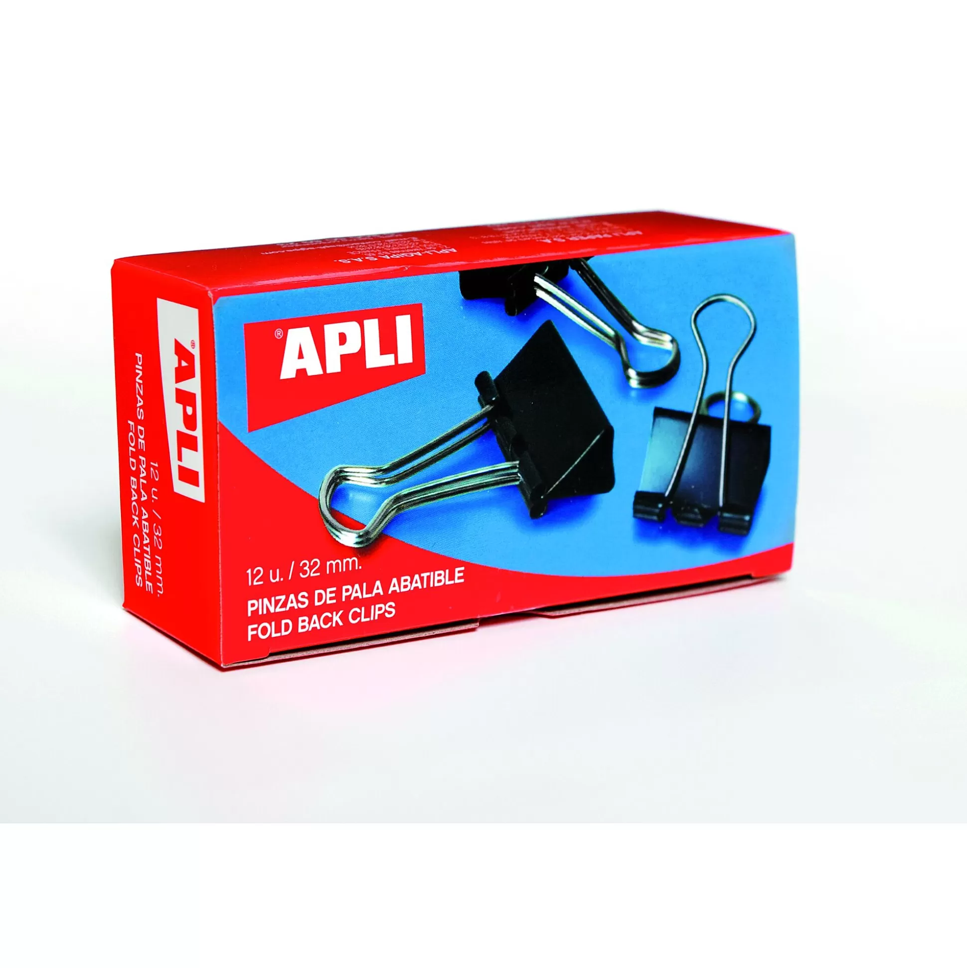 APLI Perforeren, Nieten & Klemmen-Clip Fold Back 3,2Cm Zwart 12 Stuks