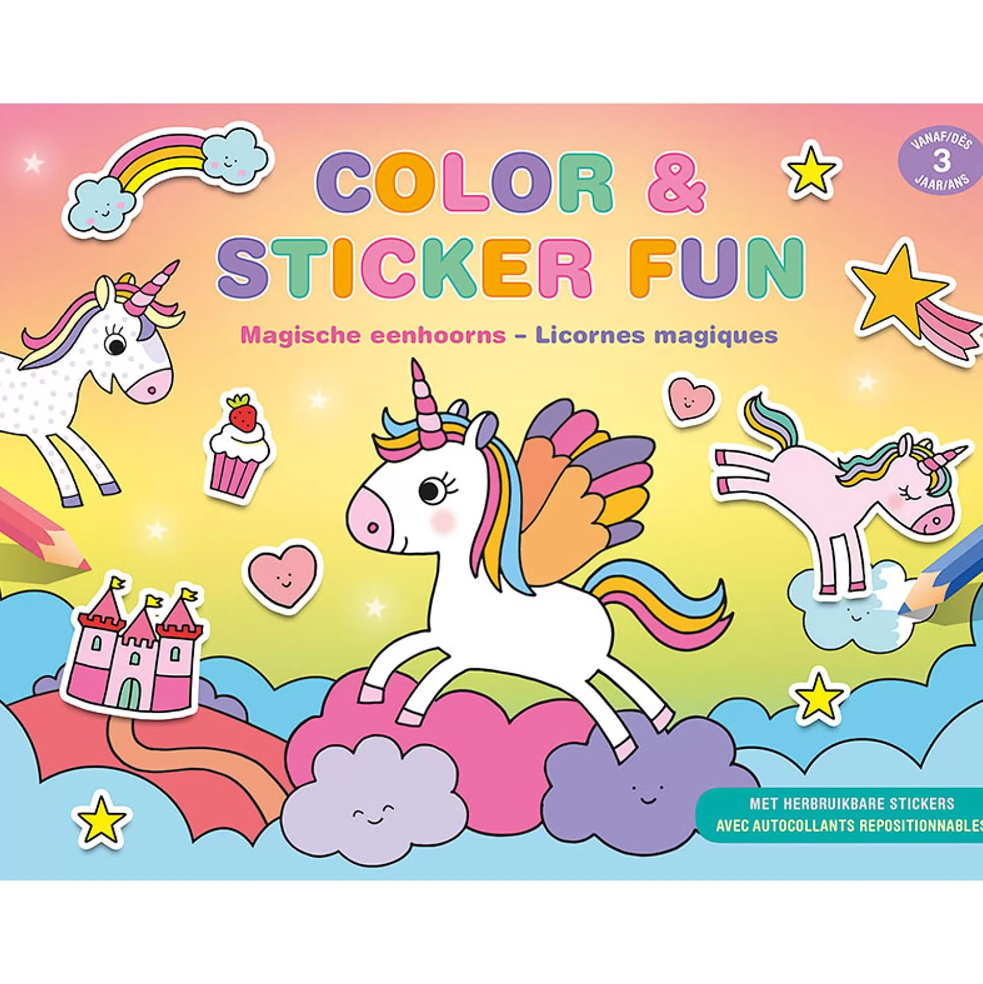 * Kleurboeken-Color & Sticker Fun - Magische Eenhoorns