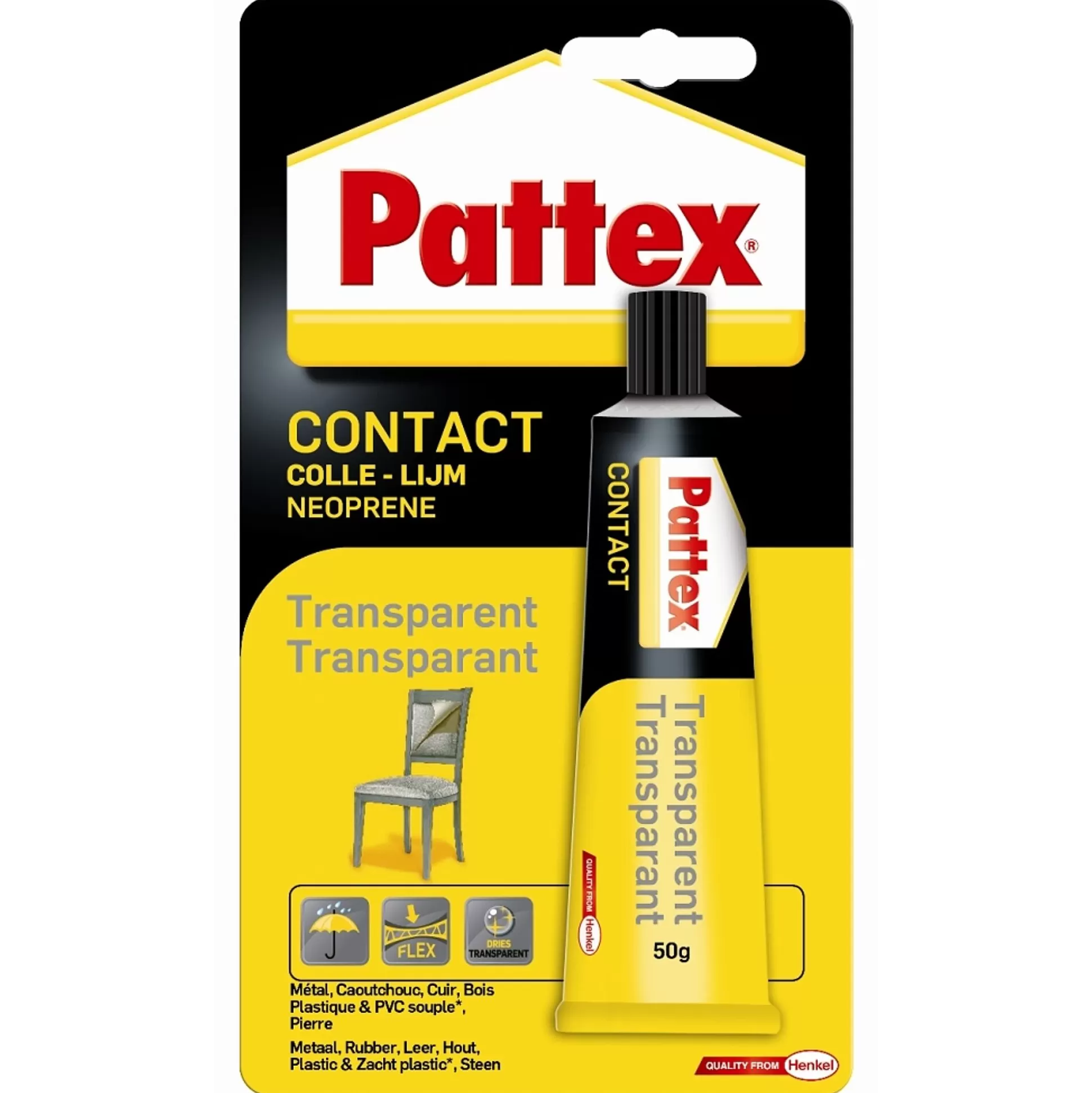 PATTEX Lijmen-Contactlijm Transparant 50G