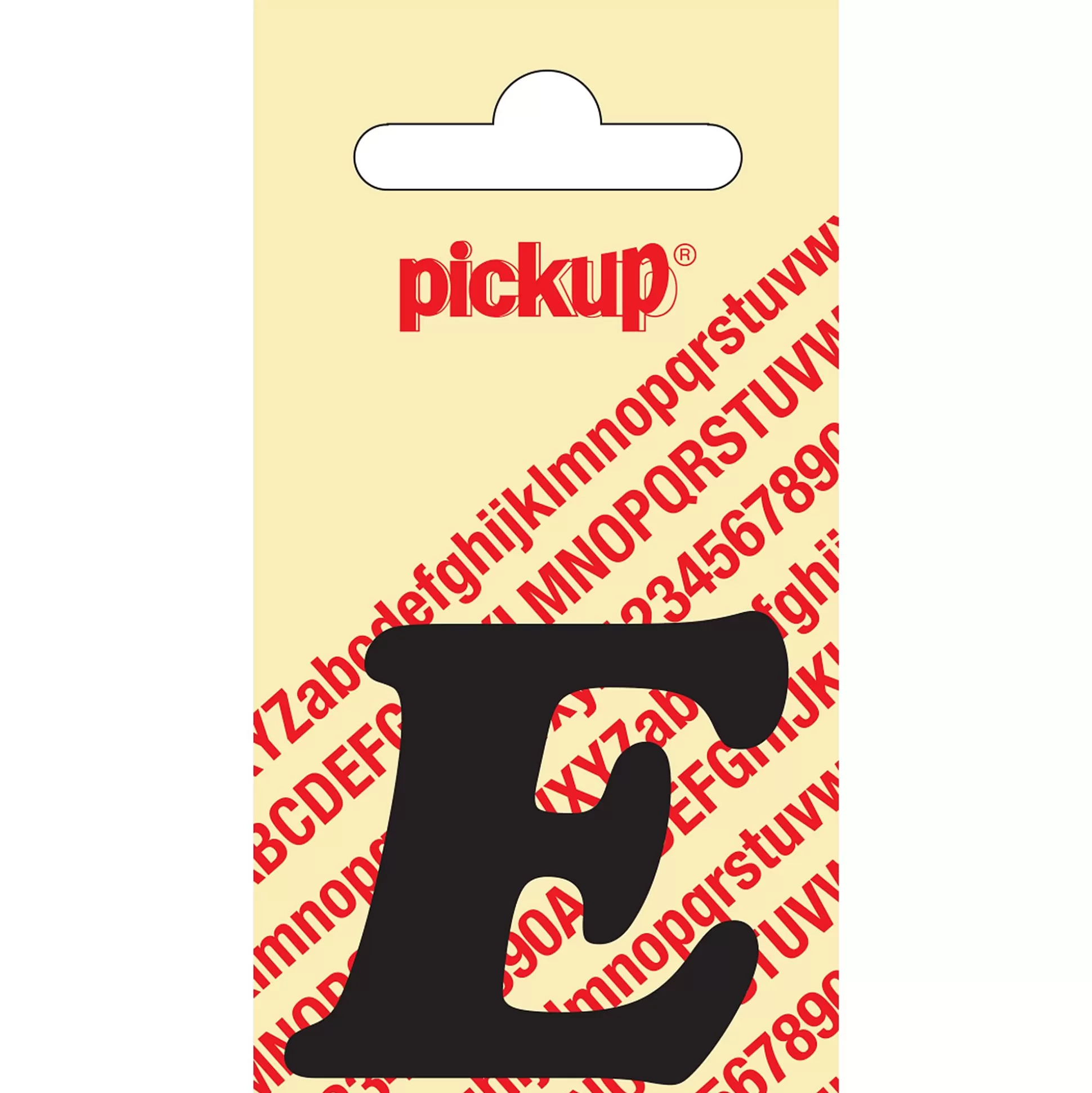 PICKUP Pictogrammen & Promo-Cooper Black Letter E Zwart 4Cm