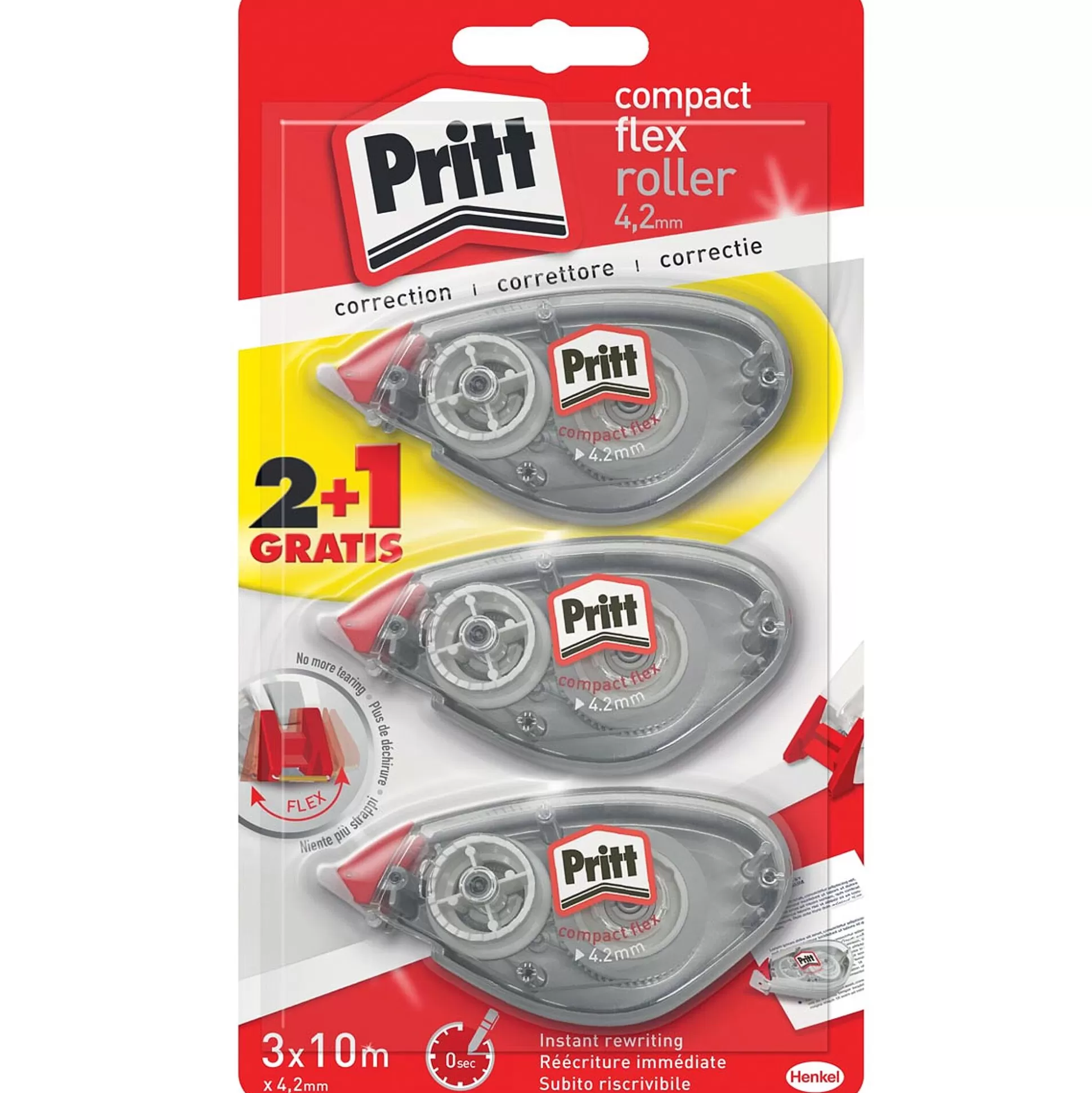 PRITT Corrigeren-Correctieroller Compact Flex 4,2Mm X 10M 2+1 Gratis