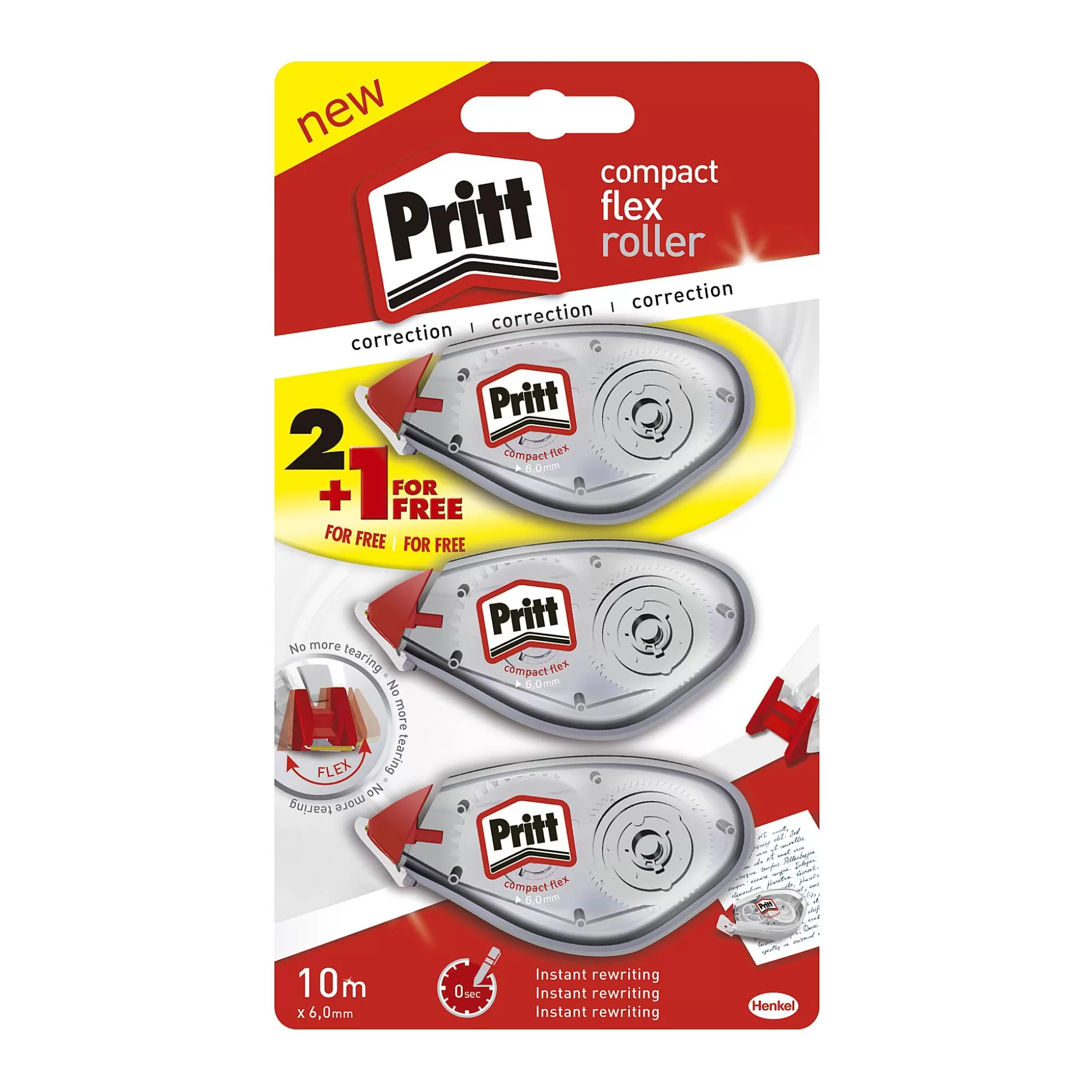 PRITT Corrigeren-Correctieroller Compact Flex 6Mm X 10M 2+1 Gratis