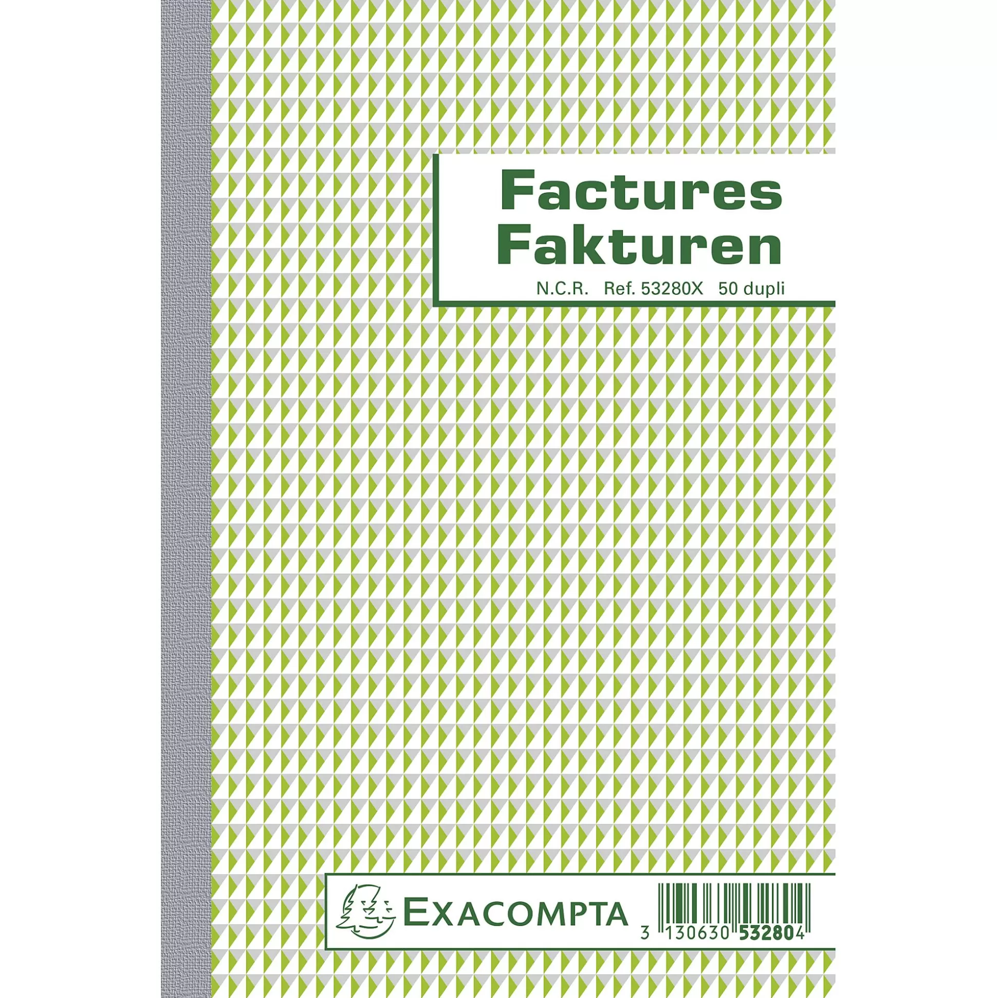 EXACOMPTA Speciaal Papier & Schrijfboeken-Doorschrijfpapier Facturen Nl+Fr 21X13,5Cm 50 Bladen Dupli Zelfkopi Rend Ref.53280X