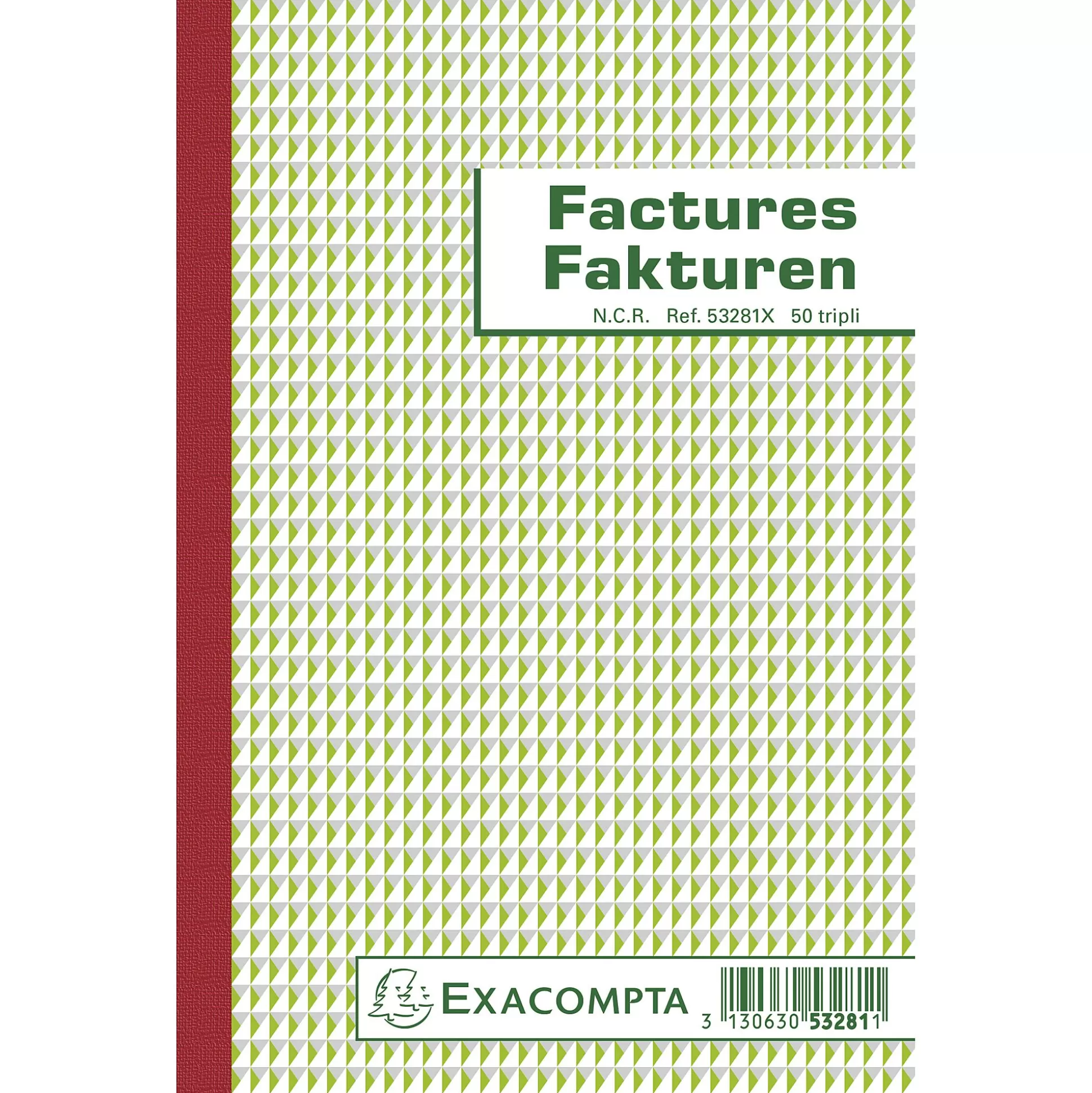 EXACOMPTA Speciaal Papier & Schrijfboeken-Doorschrijfpapier Facturen Nl+Fr 21X13,5Cm 50 Bladen Tripli Zelfkopi Rend Ref.53281X