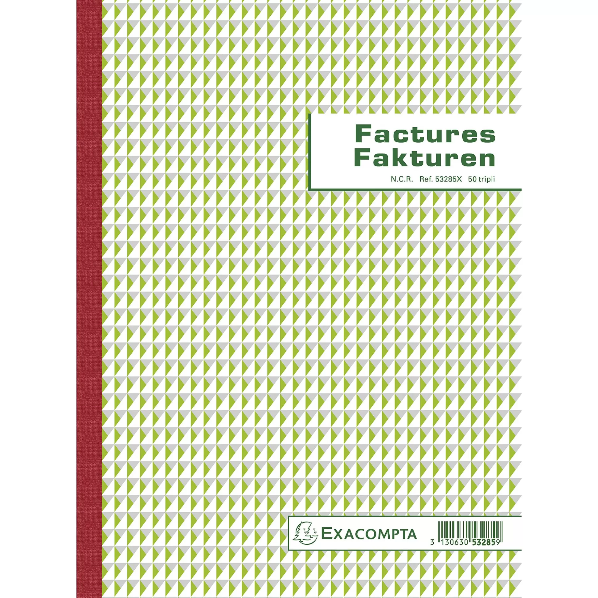 EXACOMPTA Speciaal Papier & Schrijfboeken-Doorschrijfpapier Facturen Nl+Fr A4 50 Bladen Tripli Zelfkopi Rend Ref.53285X