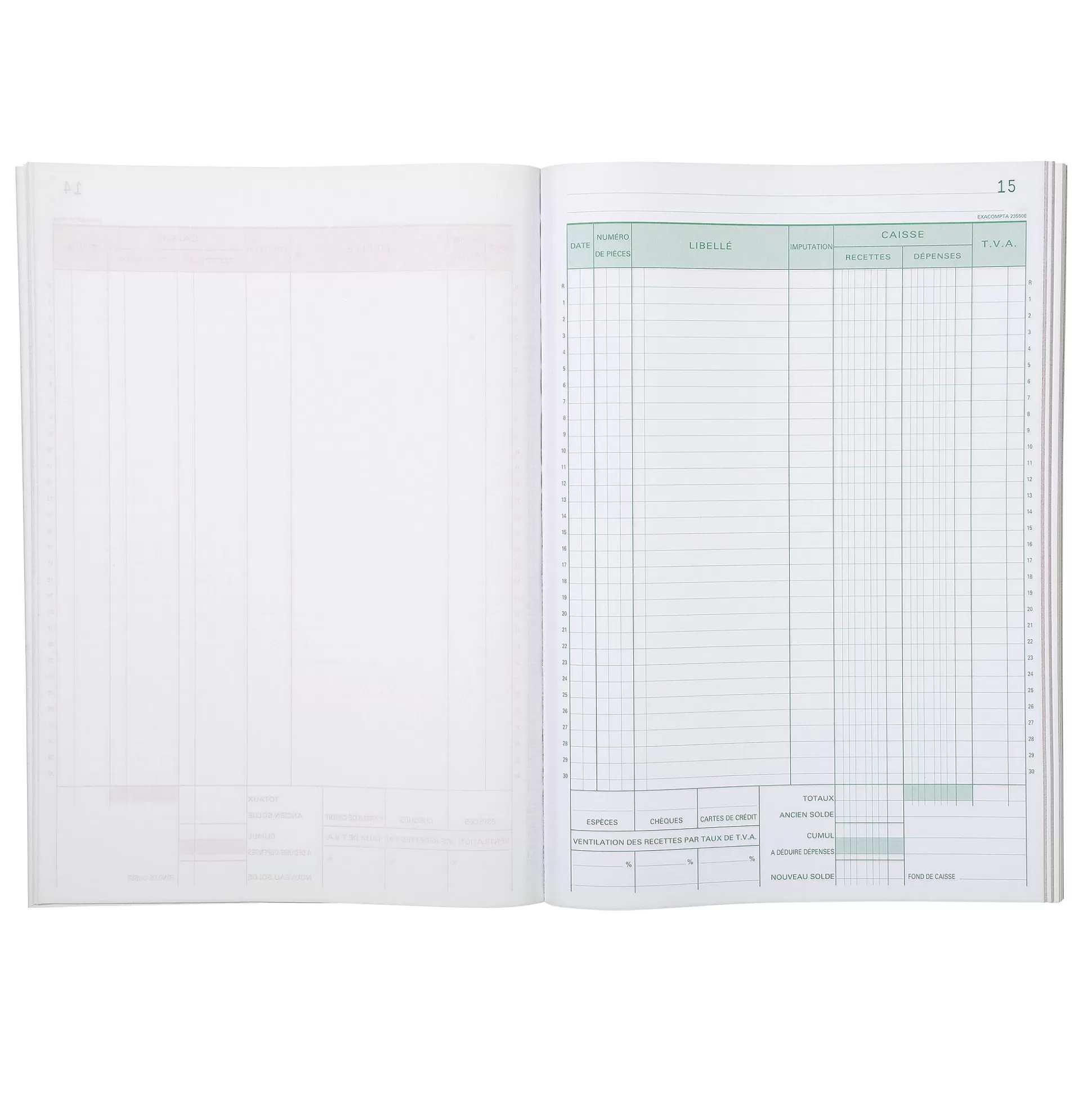 EXACOMPTA Speciaal Papier & Schrijfboeken-Doorschrijfpapier Kas Fr A4 50 Bladen Zelfkopi Rend Papier Dupli Ref.23550E