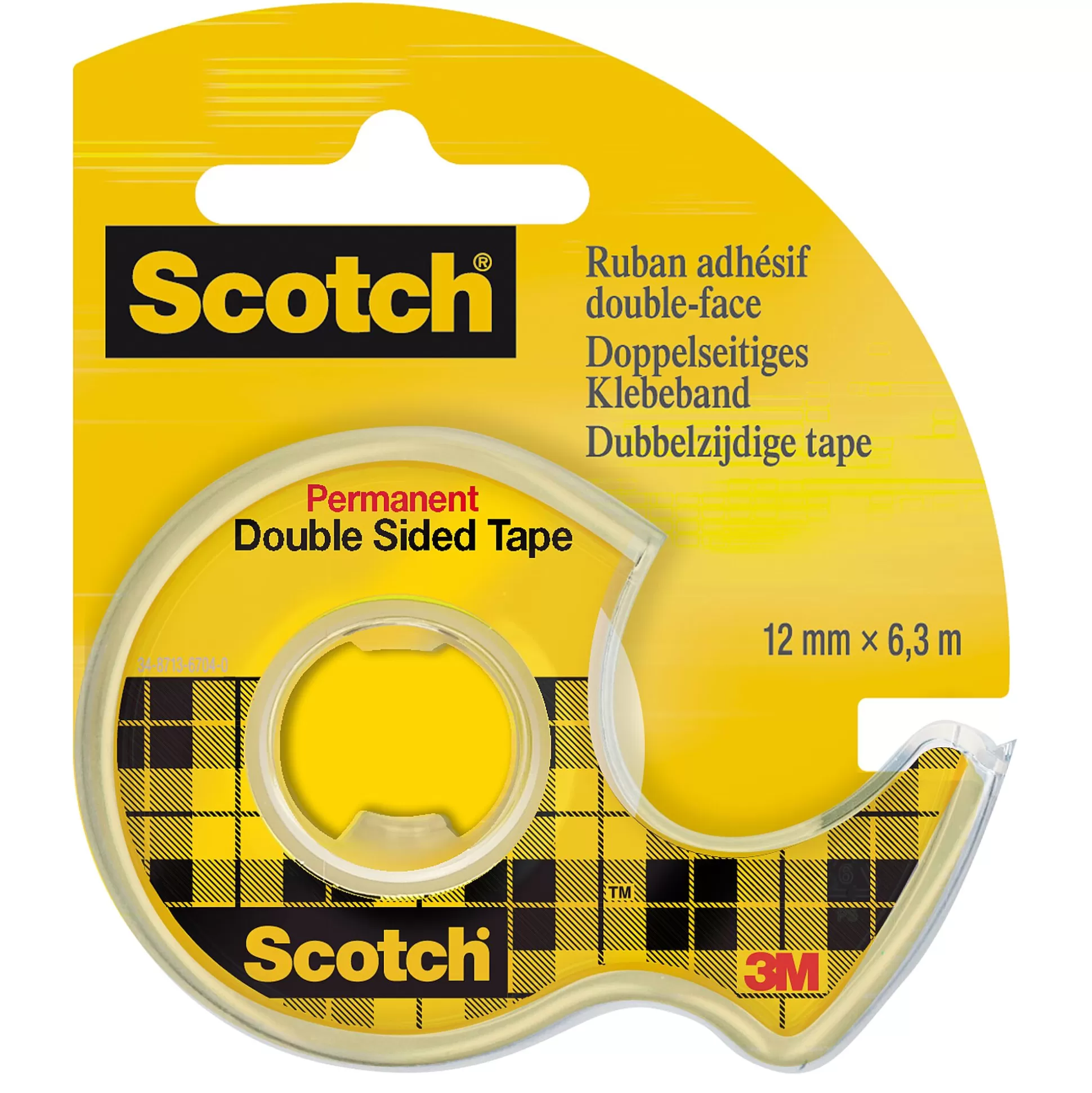 SCOTCH Lijmen & Plakken-Dubbelzijdige Tape 12Mm X 6,3M + 25% Gratis