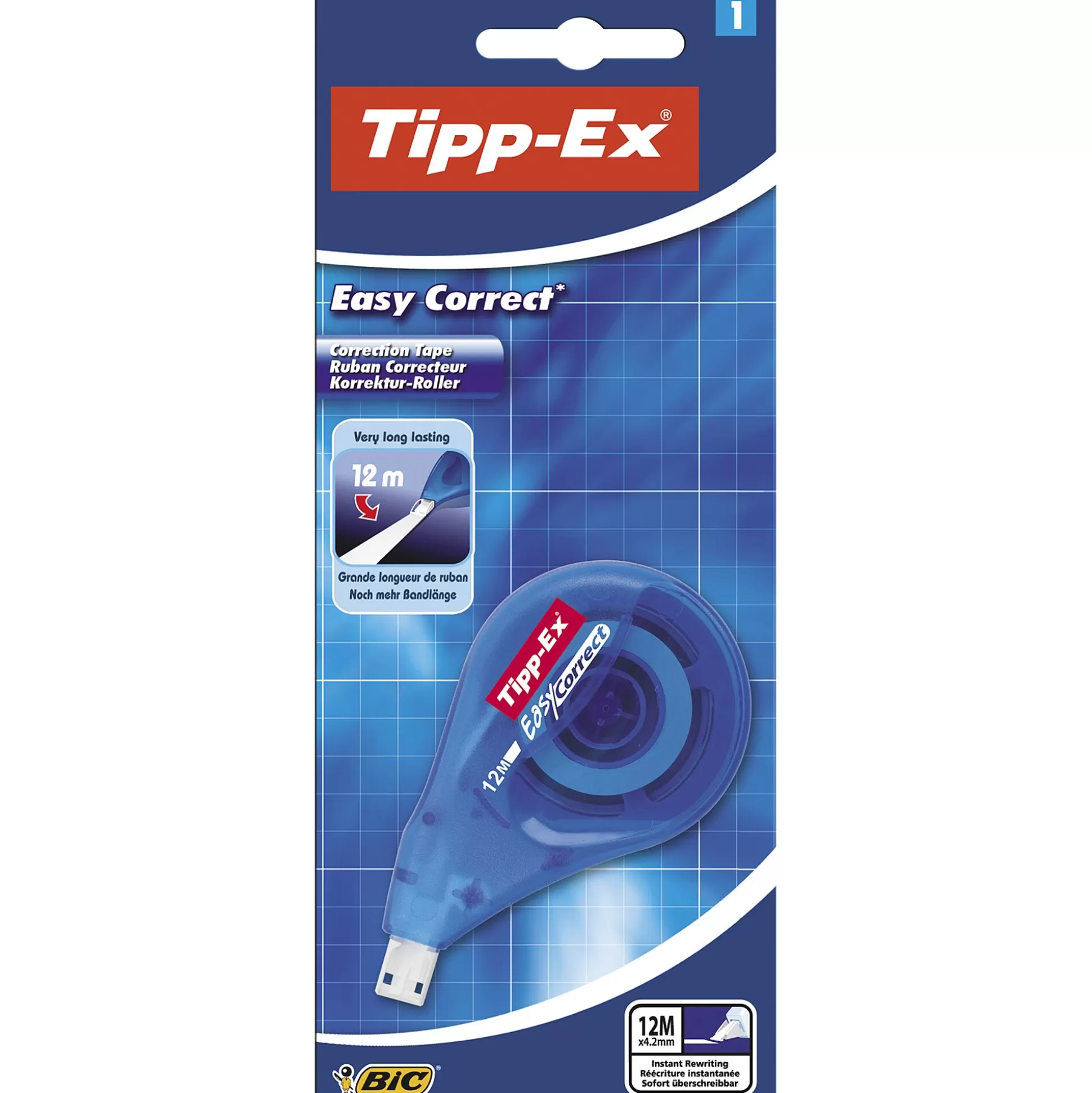 TIPP-EX Corrigeren-Easy Correct Correctieroller 12M X 4,2Mm