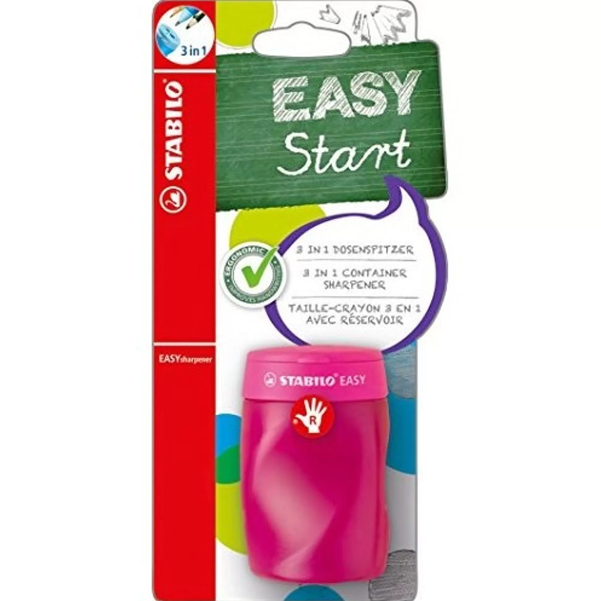 STABILO Potloden & Gommen-Easysharpener Slijper Roze Rechtshandigen