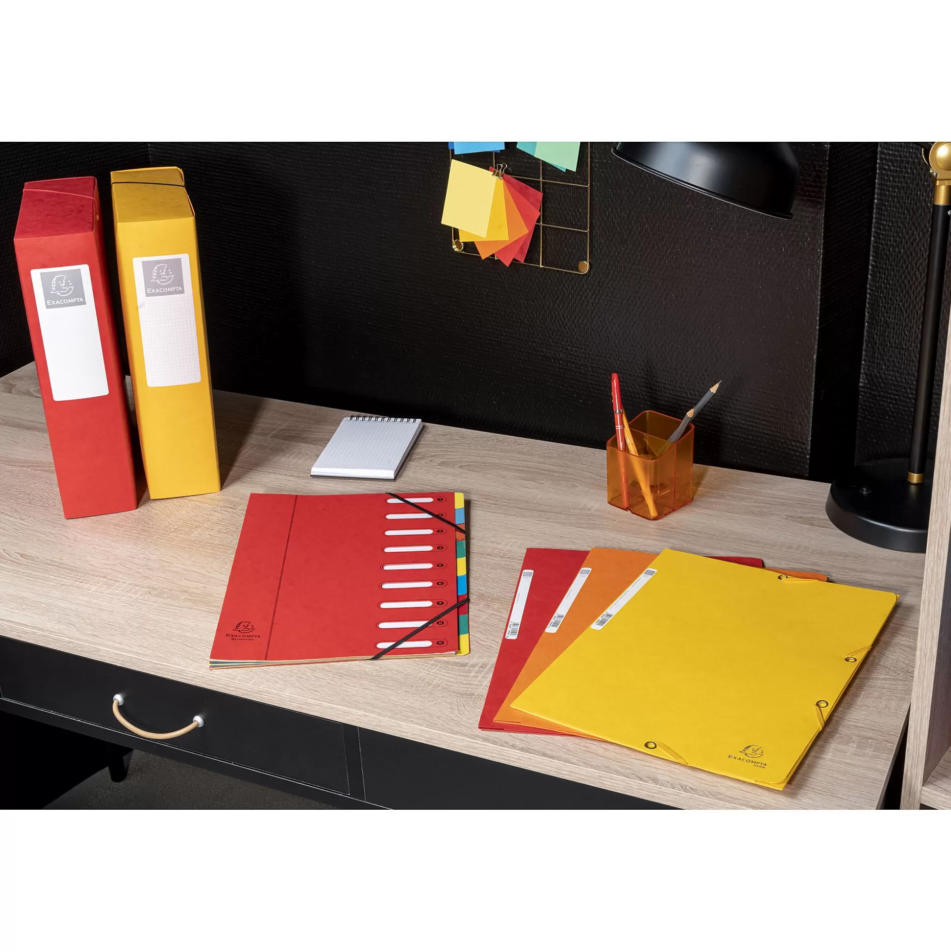 EXACOMPTA Mappen & Hoezen-Elastomap 3 Kleppen A4 Glanskarton 400G/M 1 Van 10 Kleuren