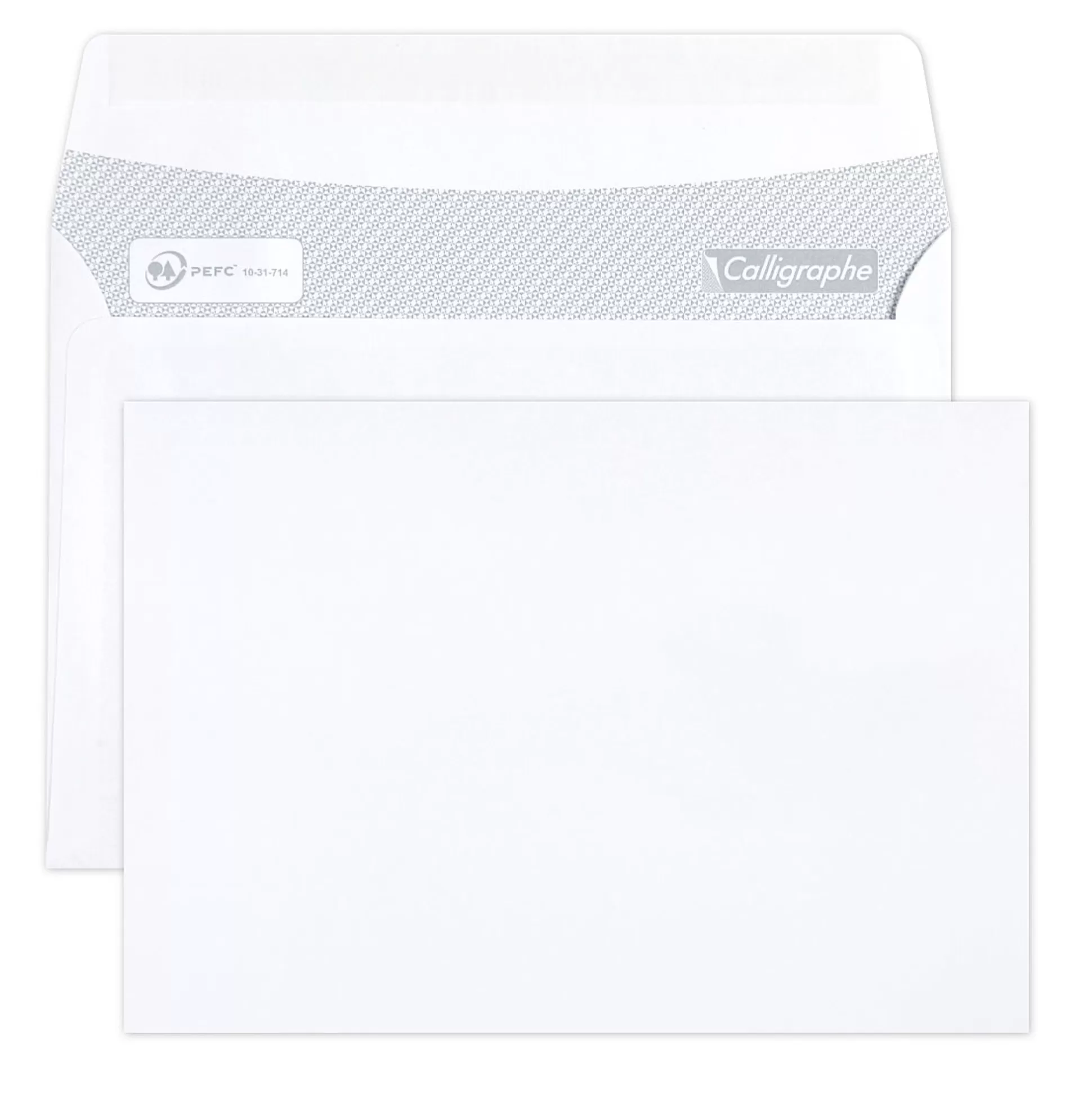 CLAIREFONTAINE Enveloppen & Postzegels-Enveloppen 16,2X11,4Cm Wit 80G/M C6 Zelfklevend 50 Stuks