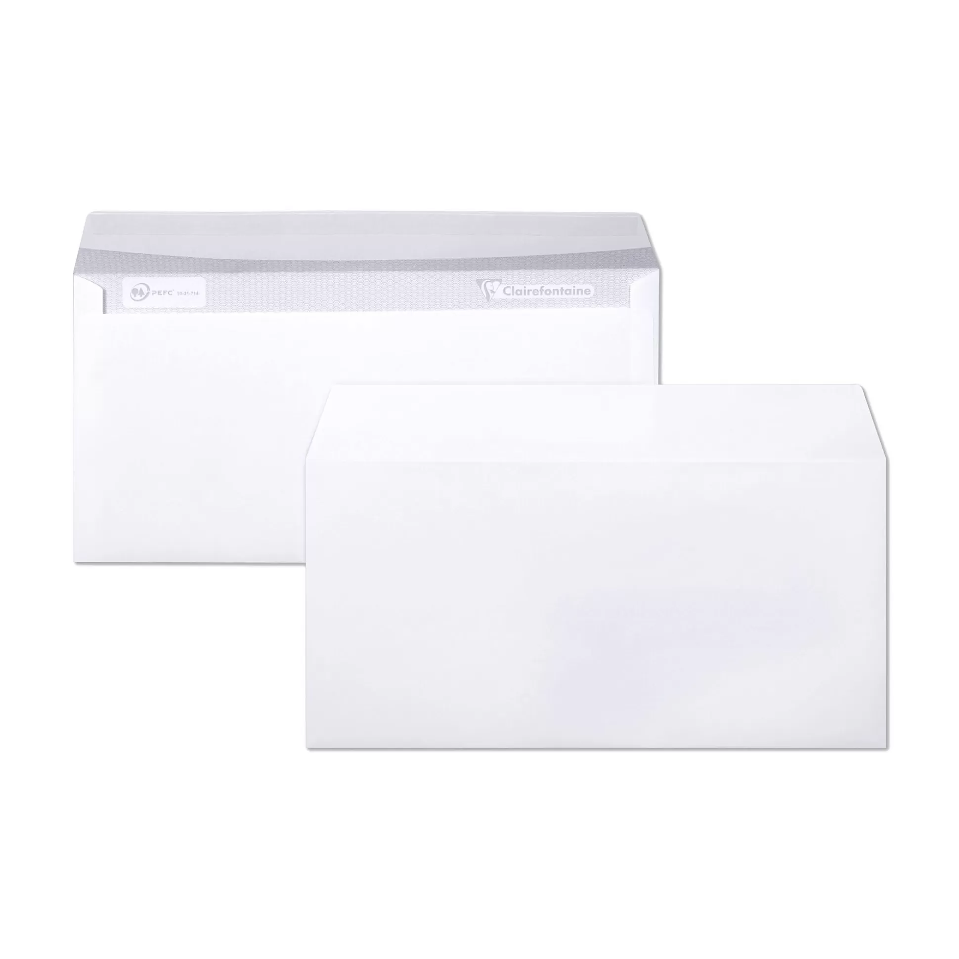 CLAIREFONTAINE Enveloppen & Postzegels-Enveloppen 22,9X11,4Cm Wit 80G/M C5/6 Zelfklevend 50 Stuks