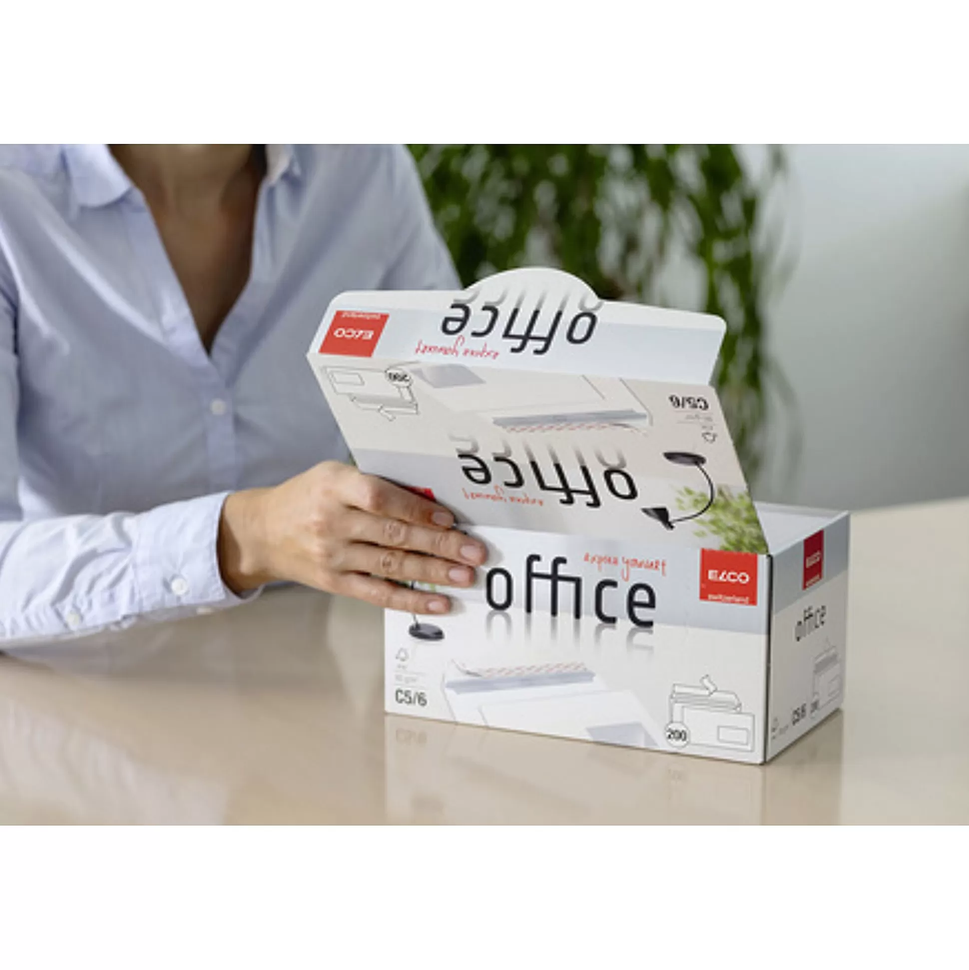 ELCO Enveloppen & Postzegels-Enveloppen Office 229X114Mm Wit 80G/M C5/6 Zelfklevend Met Venster 200 Stuks