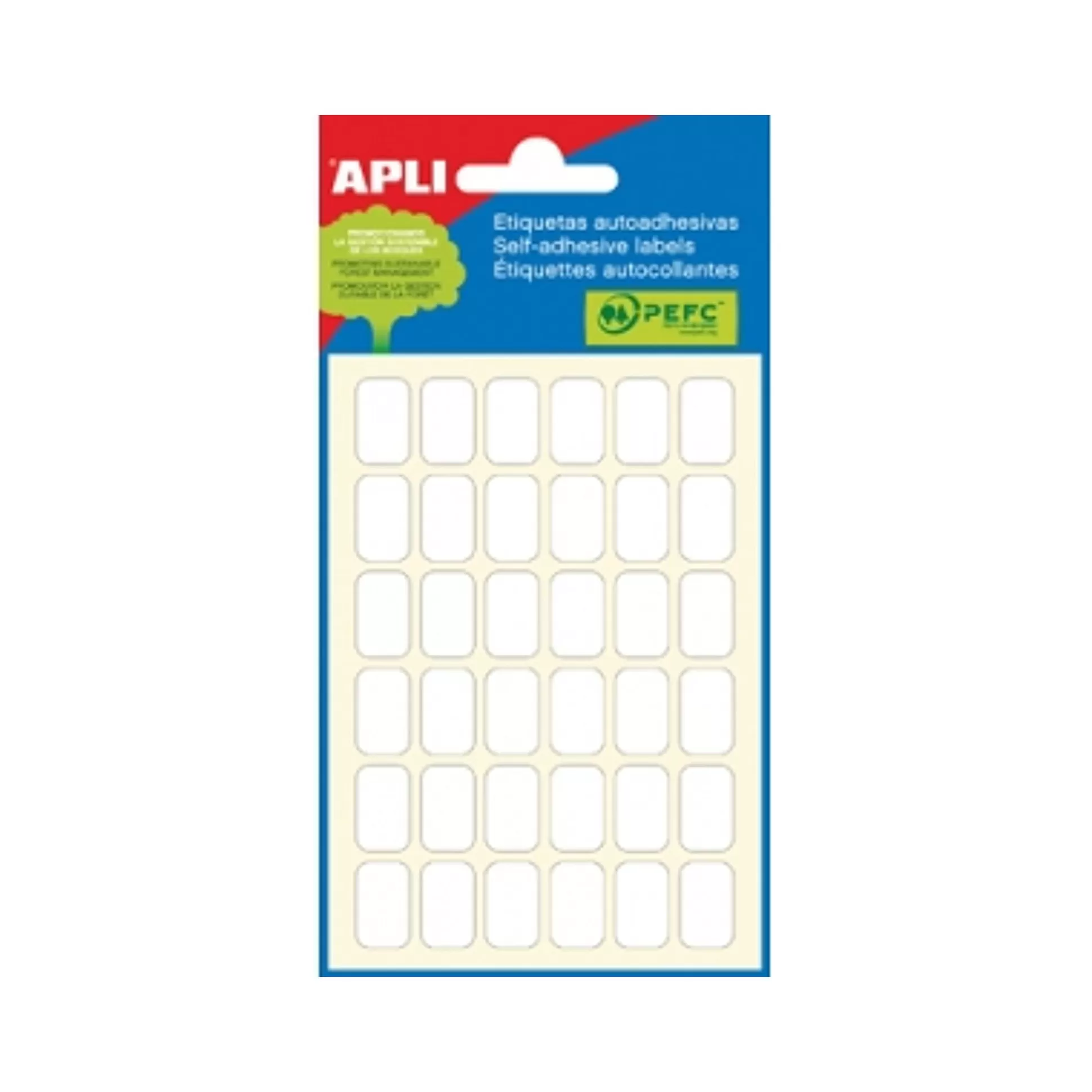 APLI Etiketten & Labels-Etiketten 10X16Mm Wit 6 Vellen 216 Stuks