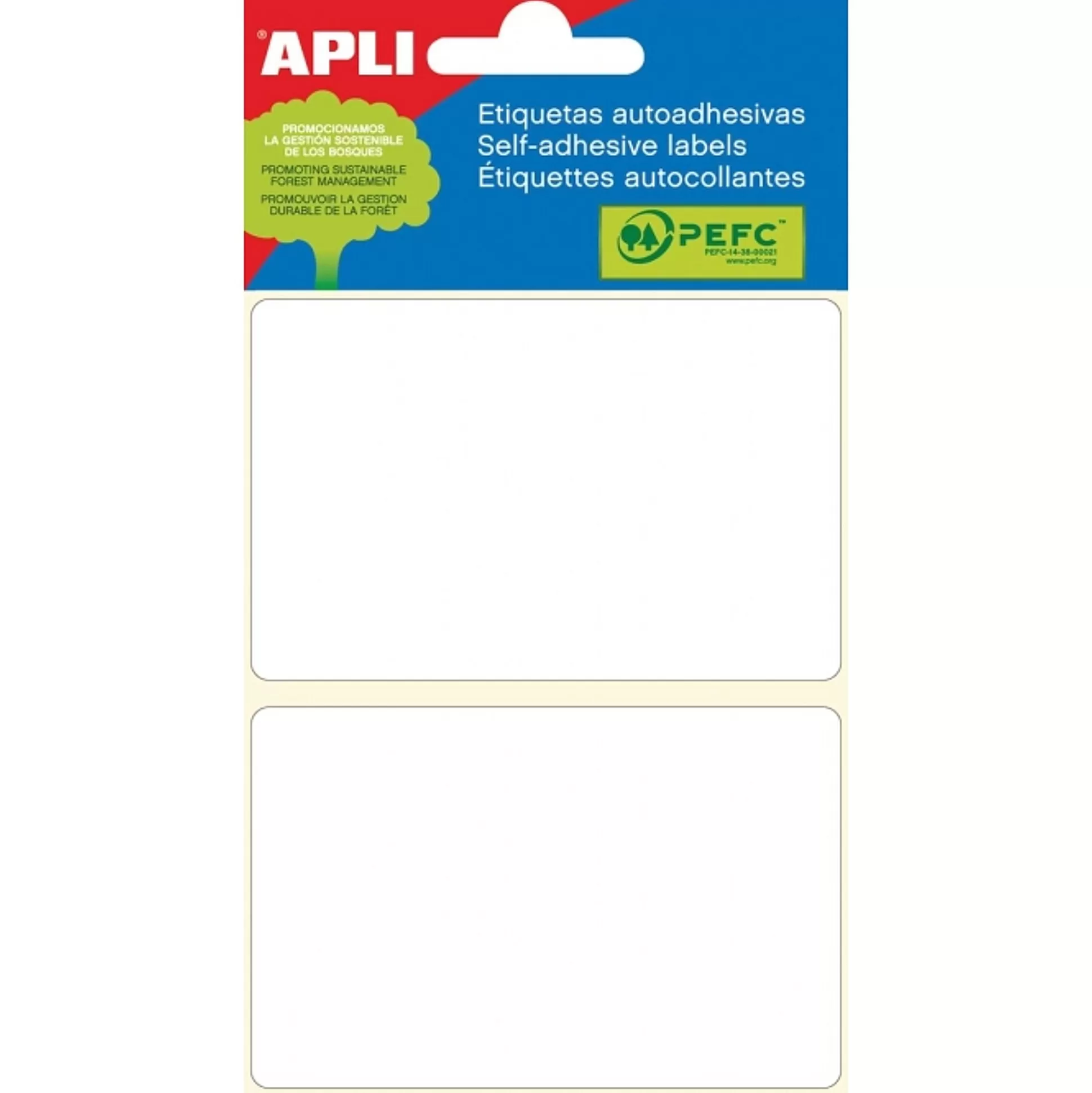 APLI Etiketten & Labels-Etiketten 53X82Mm Wit 6Vellen 12 Stuks