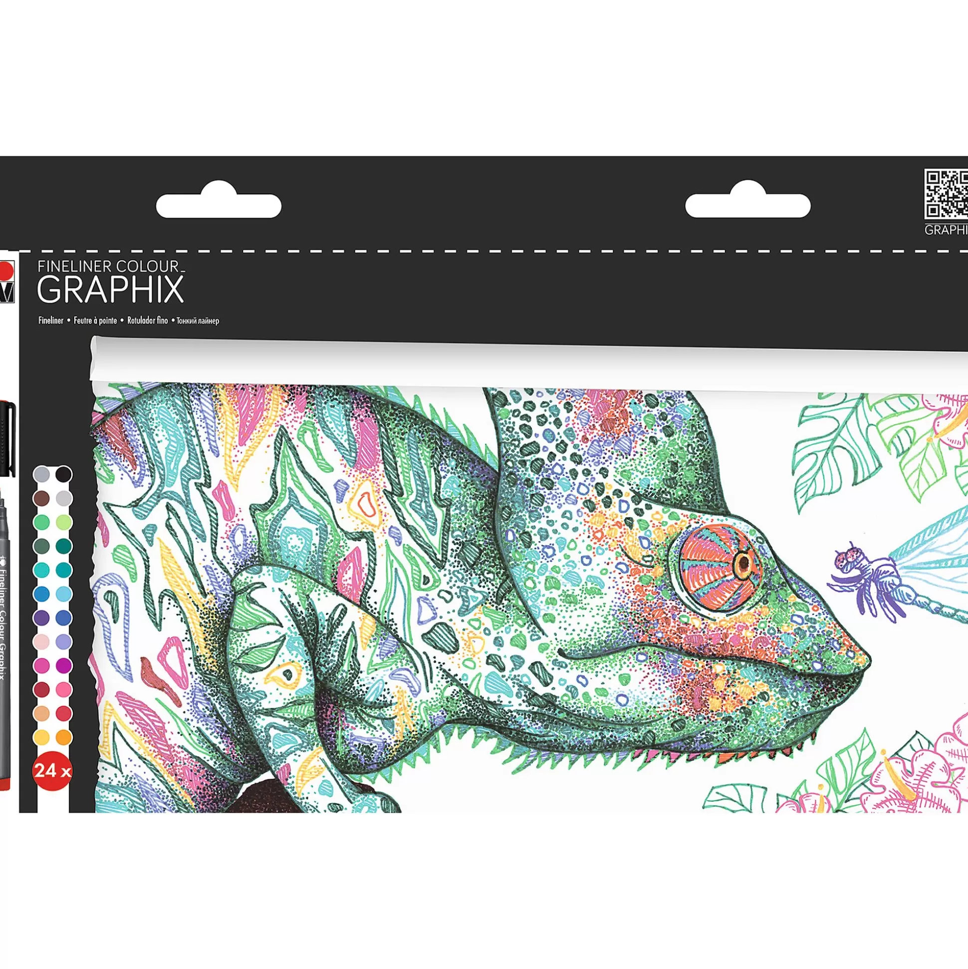 MARABU Stiften-Fineliner Colour Graphix Hypnotize 24 Stuks