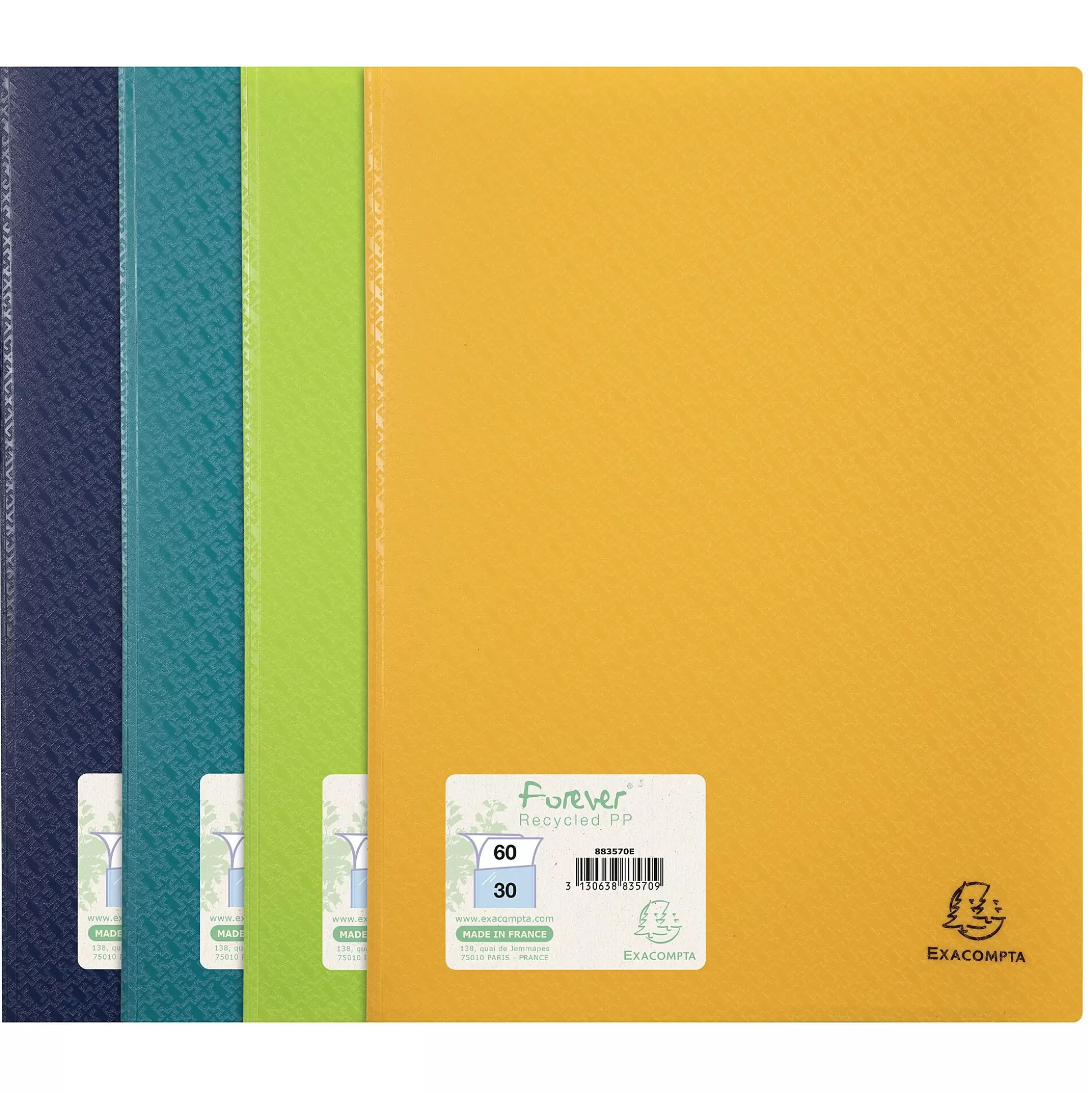 EXACOMPTA Klasseren-Forever Showalbum Pp A4 30 Tassen 60 Zichten 1 Van 4 Kleuren