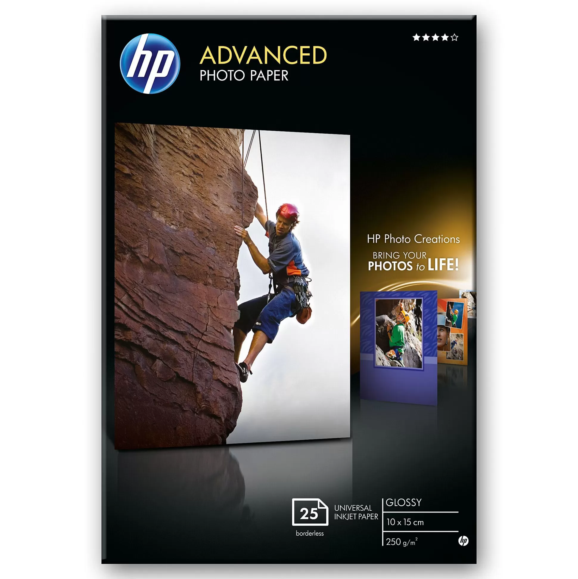 HP Printpapier-Fotopapier 10X15Cm 250G Glossy 25 Vellen