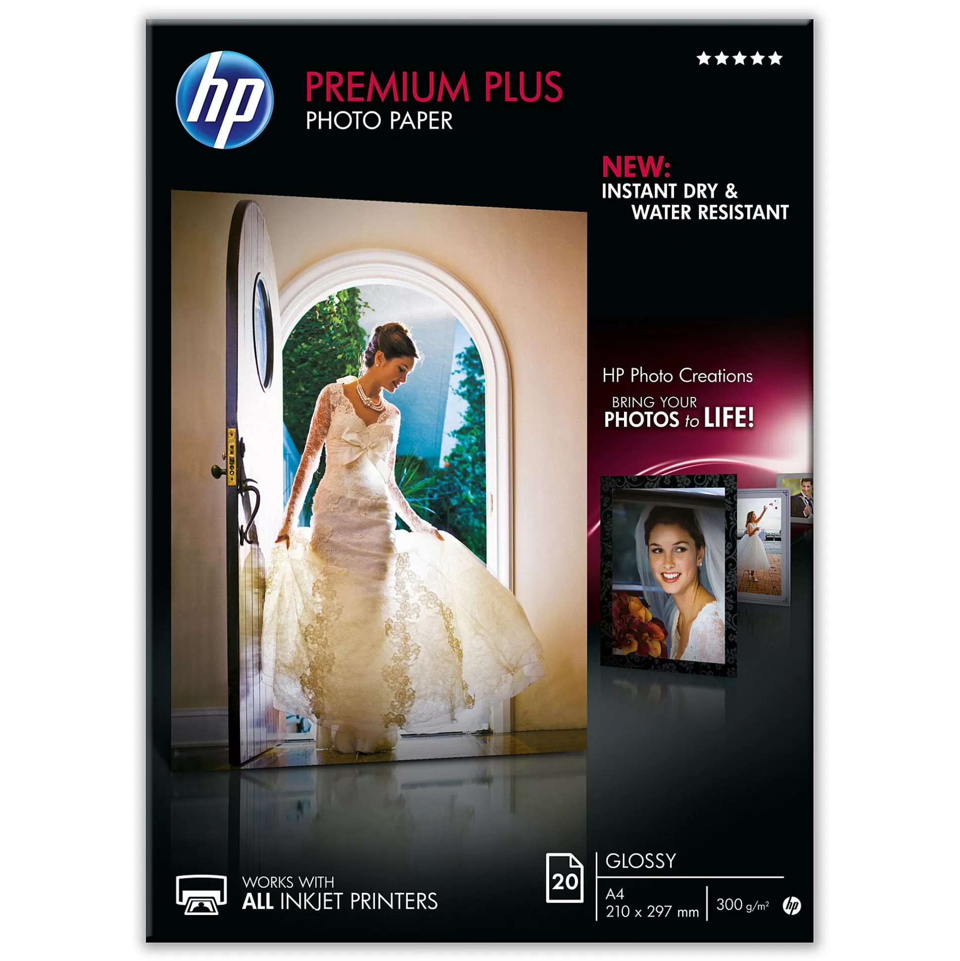 HP Printpapier-Fotopapier 300G/M Premium Glossy I A4 20 Vellen