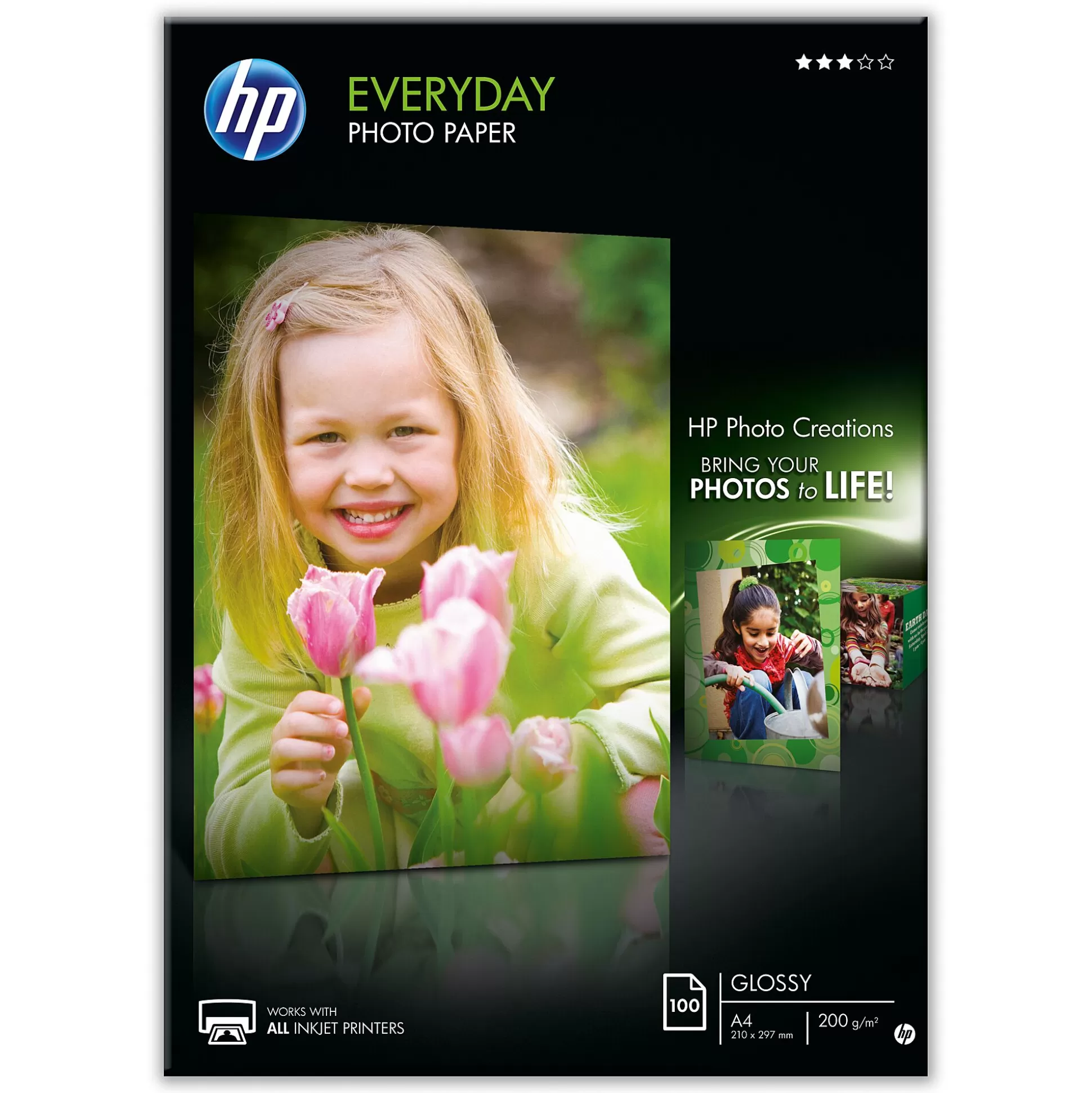 HP Printpapier-Fotopapier Wit 200G Semi-Glossy I A4 100 Vellen