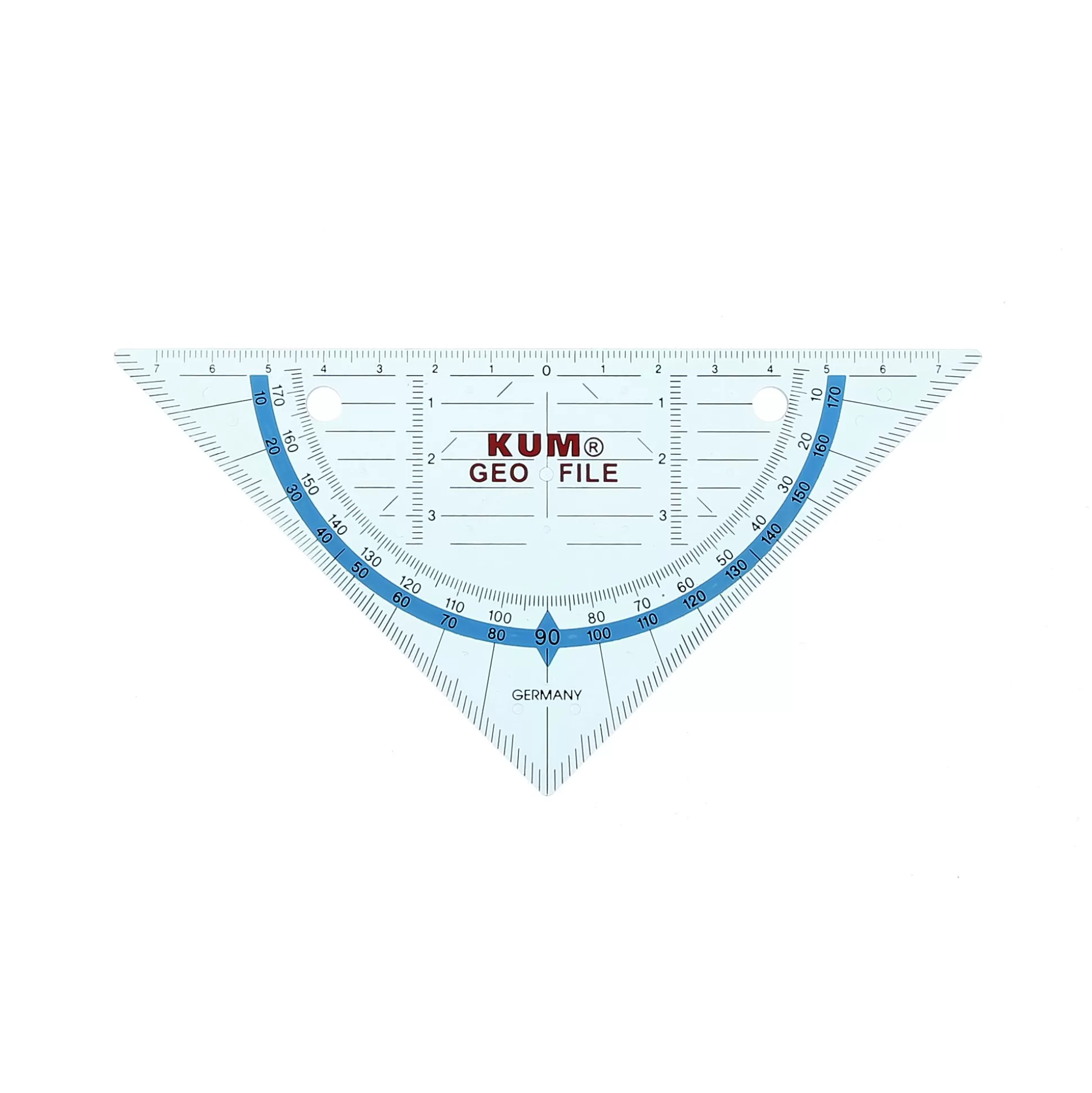 KUM Meten-Geodriehoek Geperforeerd Voor In Ringmap 16Cm