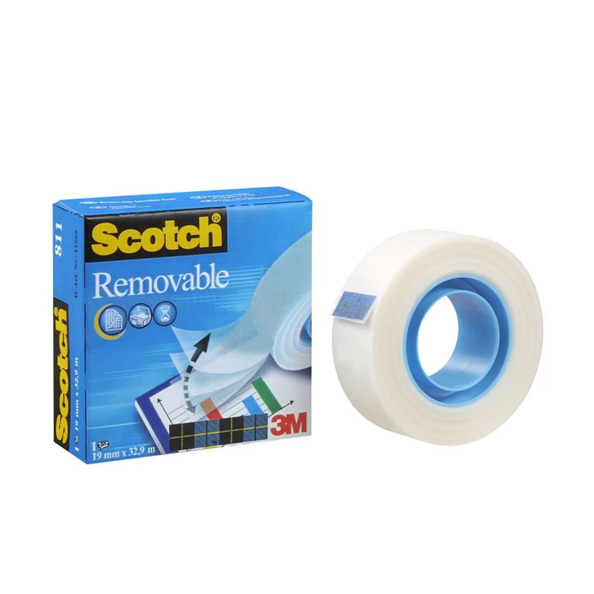 SCOTCH Lijmen & Plakken-Herpositioneerbare Tape 19Mm X 33M