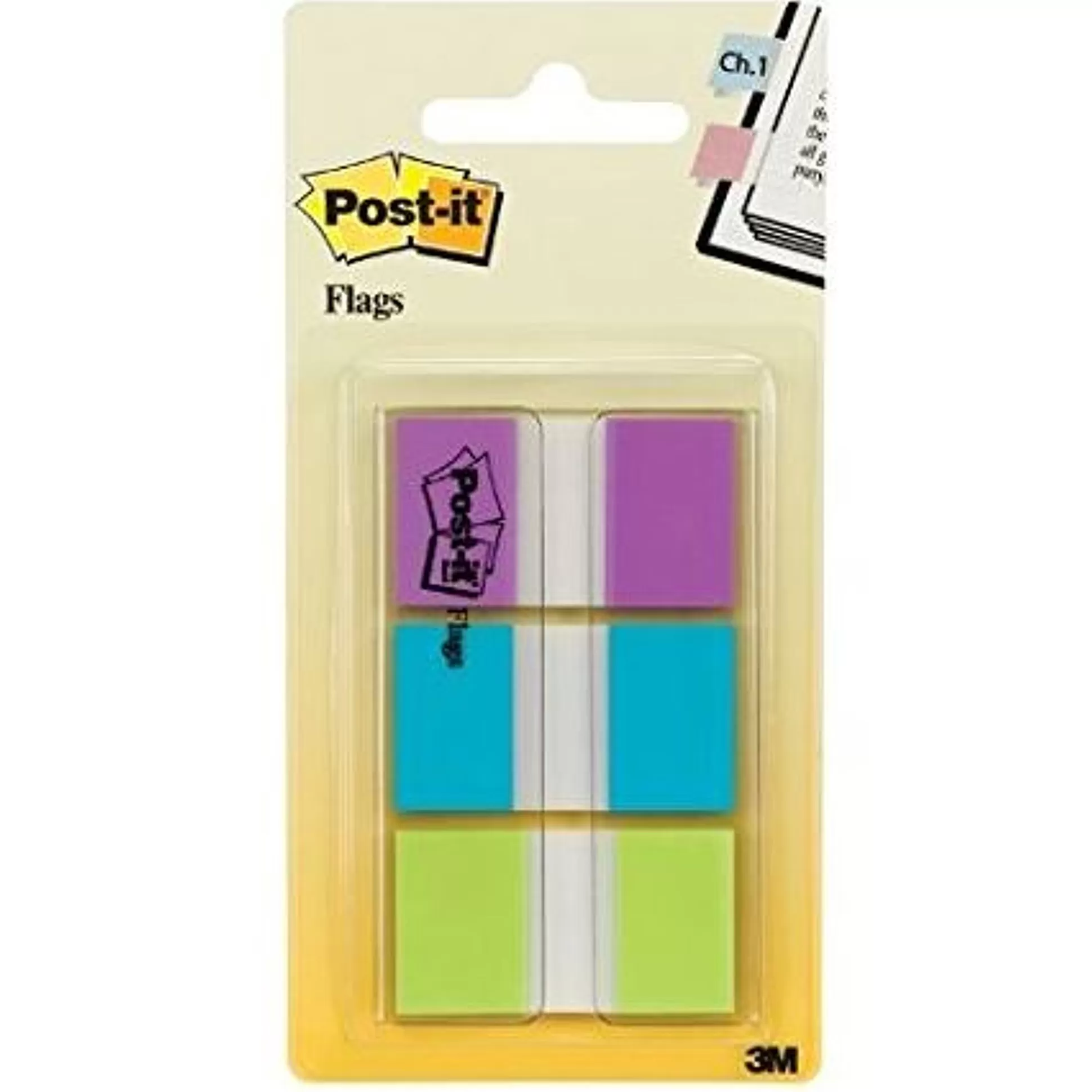 POST-IT Klasseren-Index 24X43Mm Paars/Blauw/Groen 20 Tabs/Kleur